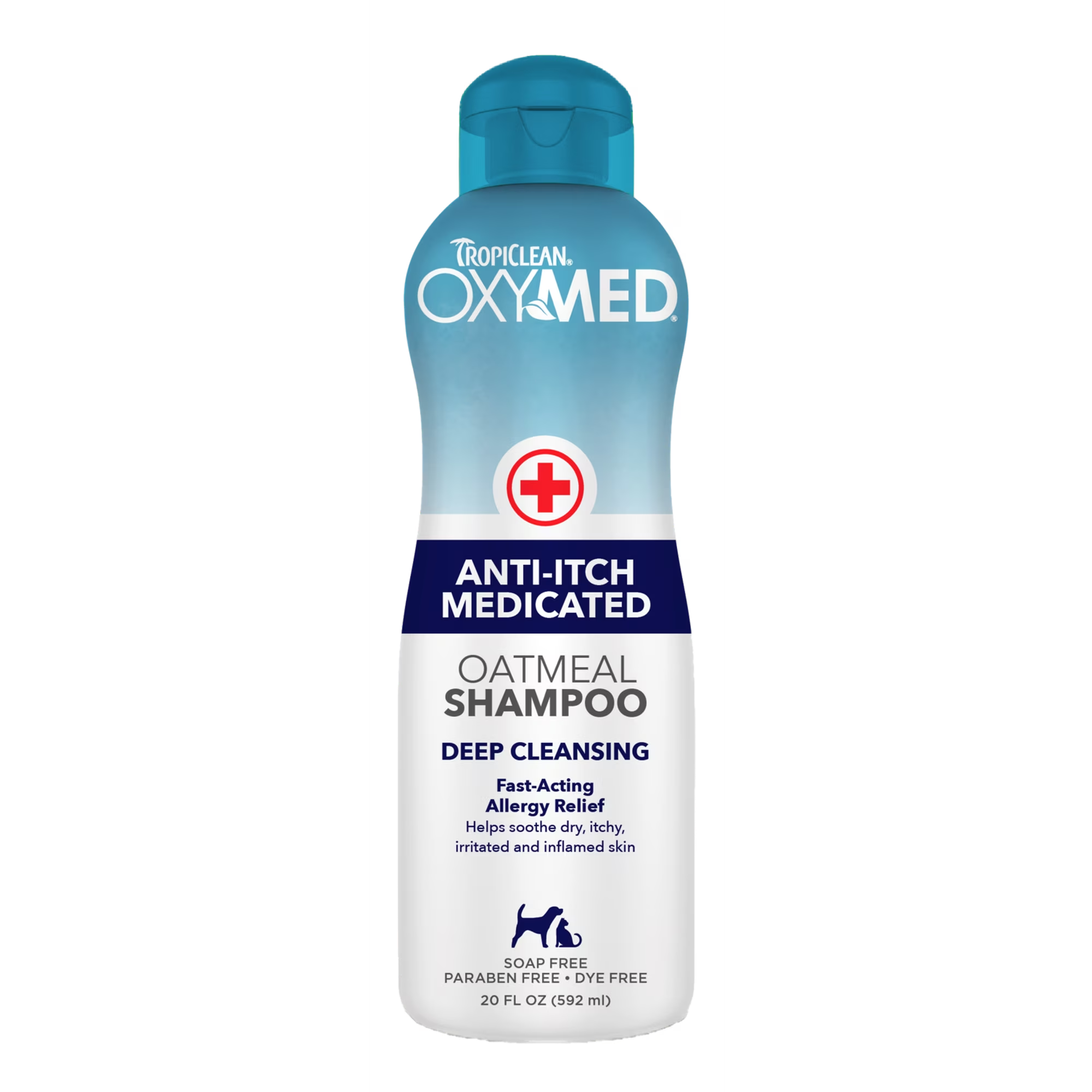 TropiClean Oatmeal  Tea Tree Medicated Itch Relief Shampoo for Pets - 1ea/20 oz