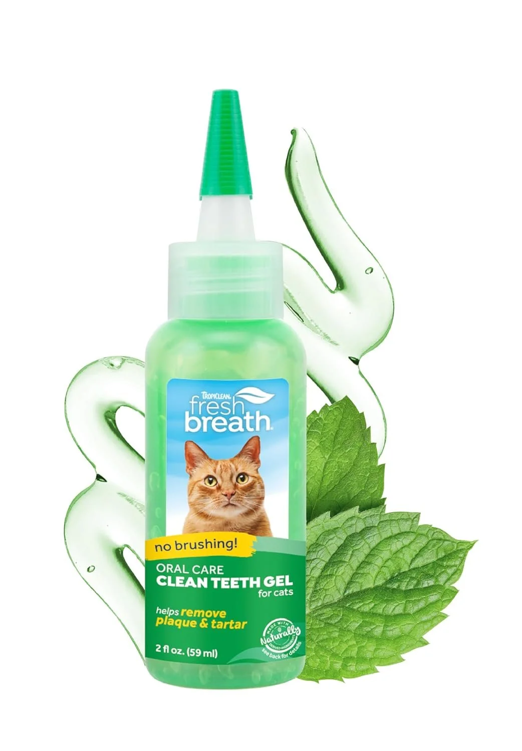 TropiClean Fresh Breath Clean Teeth Oral Care Gel For Cats - 1ea/2 Fl. oz