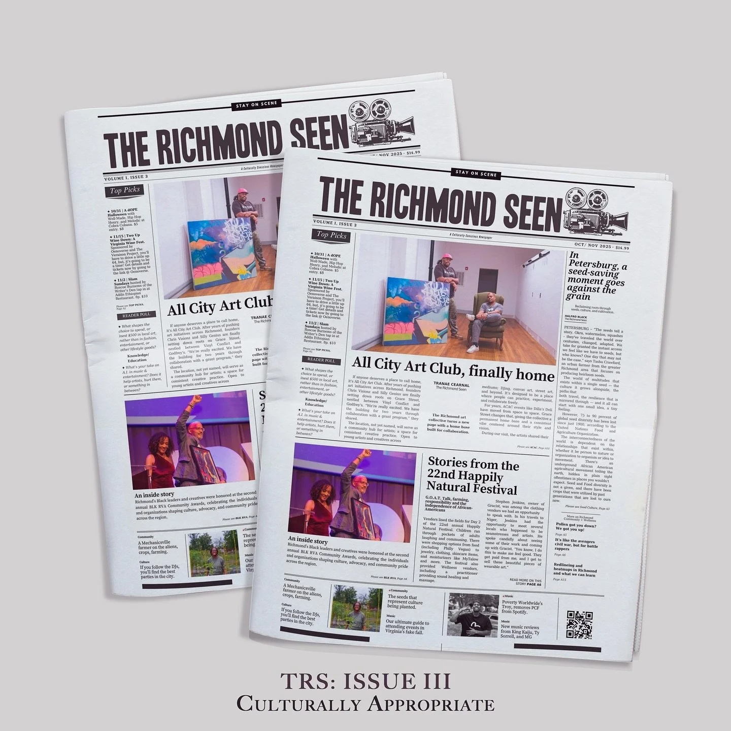 For us, this is Culturally Appropriate&hellip;

TRS: Issue 3, properly themed Culturally Appropriate, drops this Sunday, October 12 for pre-orders and will come with a FREE TRS Tee (white or black) while supplies last.

These culturally appropriate s