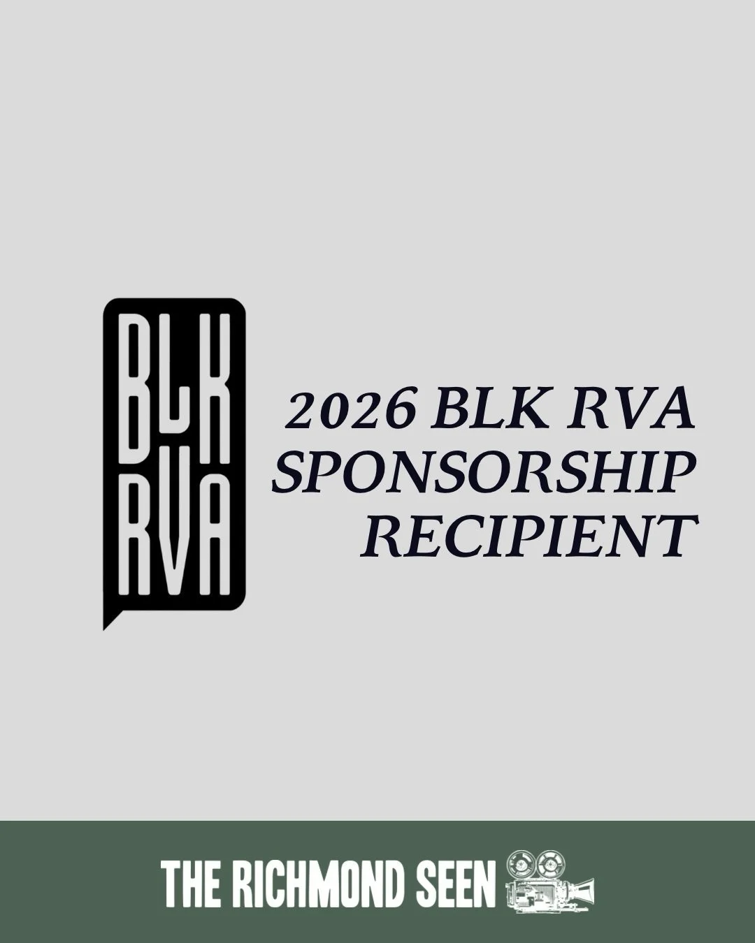 🎉 We&rsquo;re proud to share that The Richmond Seen was selected as a recipient of the BLK RVA Event Sponsorship (@visitblkrva) last year in support of our upcoming anniversary event:

THE SEEN I: IN FOCUS
Saturday, April 11, 2026

This sponsorship 