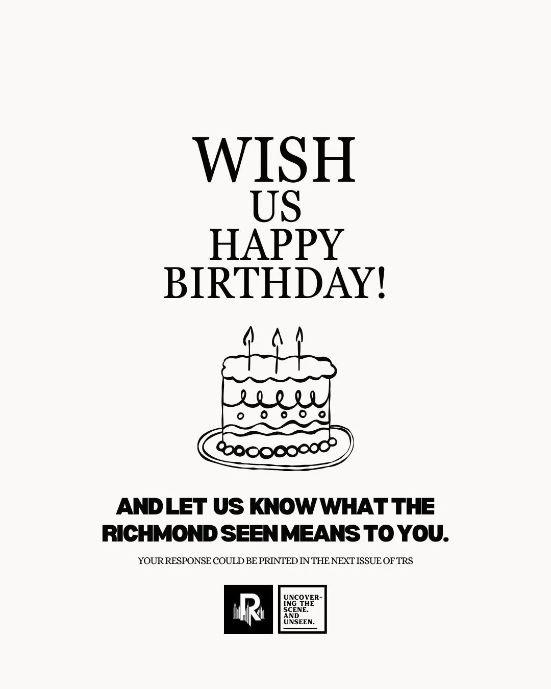 One year ago today, on Sunday, March 16, 2025, we released Issue 001: Richmond in Bloom at Le Cache Dulcet.

To celebrate, if The Richmond Seen has impacted you as a reader, artist, entrepreneur, or supporter, let us know in the comments. We&rsquo;d 