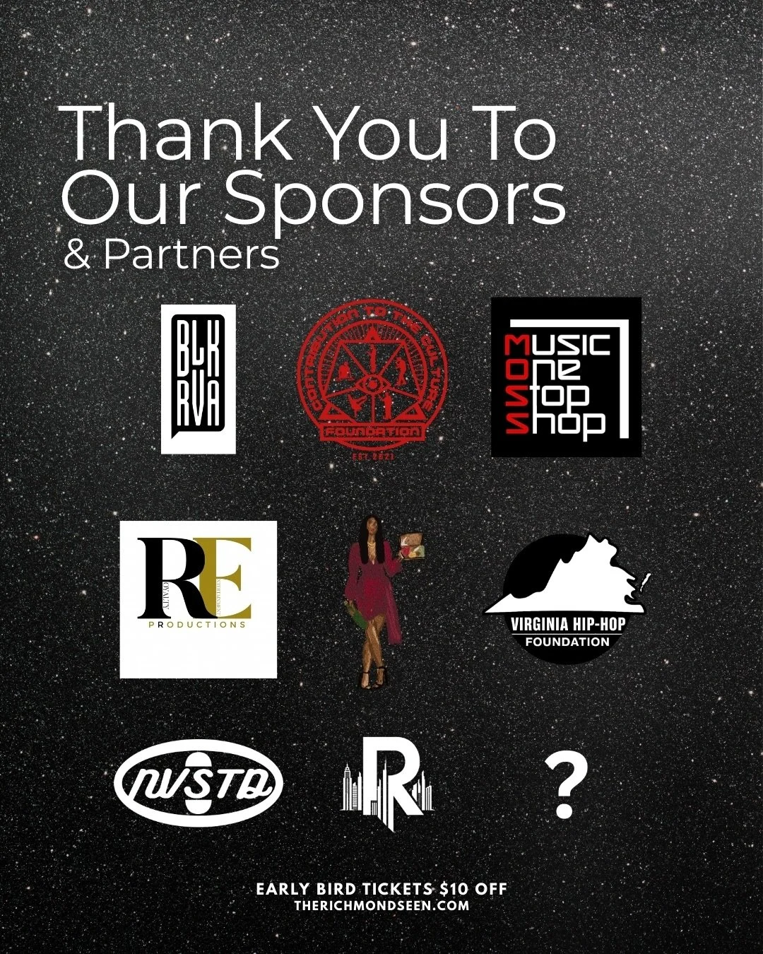 The 2026 SEEN Awards is powered by a constellation of organizations and businesses!

BLK RVA (@visitblkrva) &mdash; an incredible organization uplifting Black cultural experiences and stories in Richmond.

Contribution to the Culture Foundation (@ctt