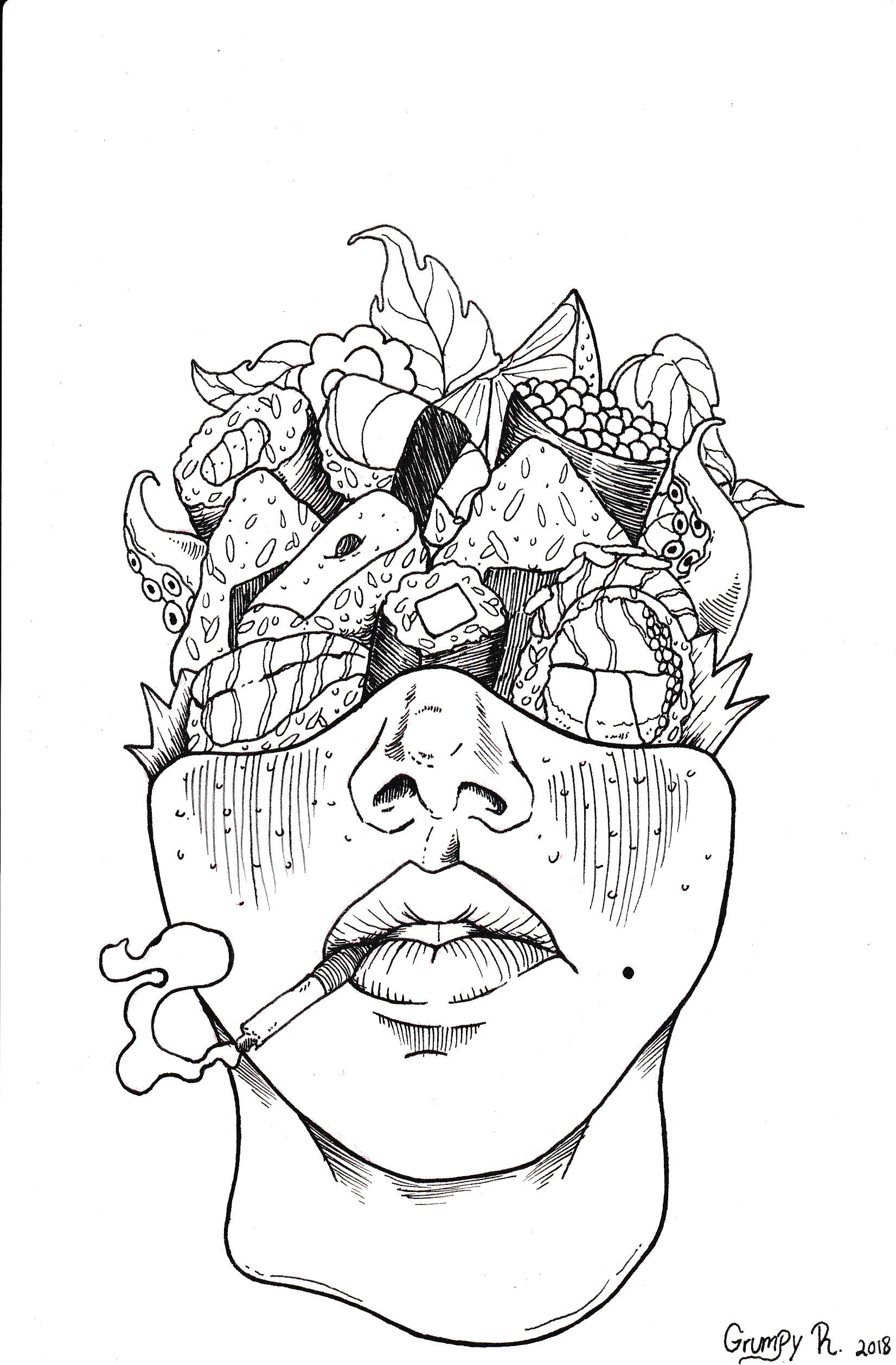 Sushi Head (Print)