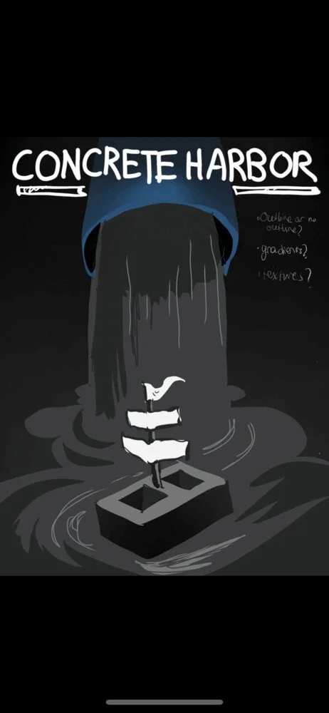 A nearly finished Issue 1 cover, created by our art editor Evyia Makrodimitri.