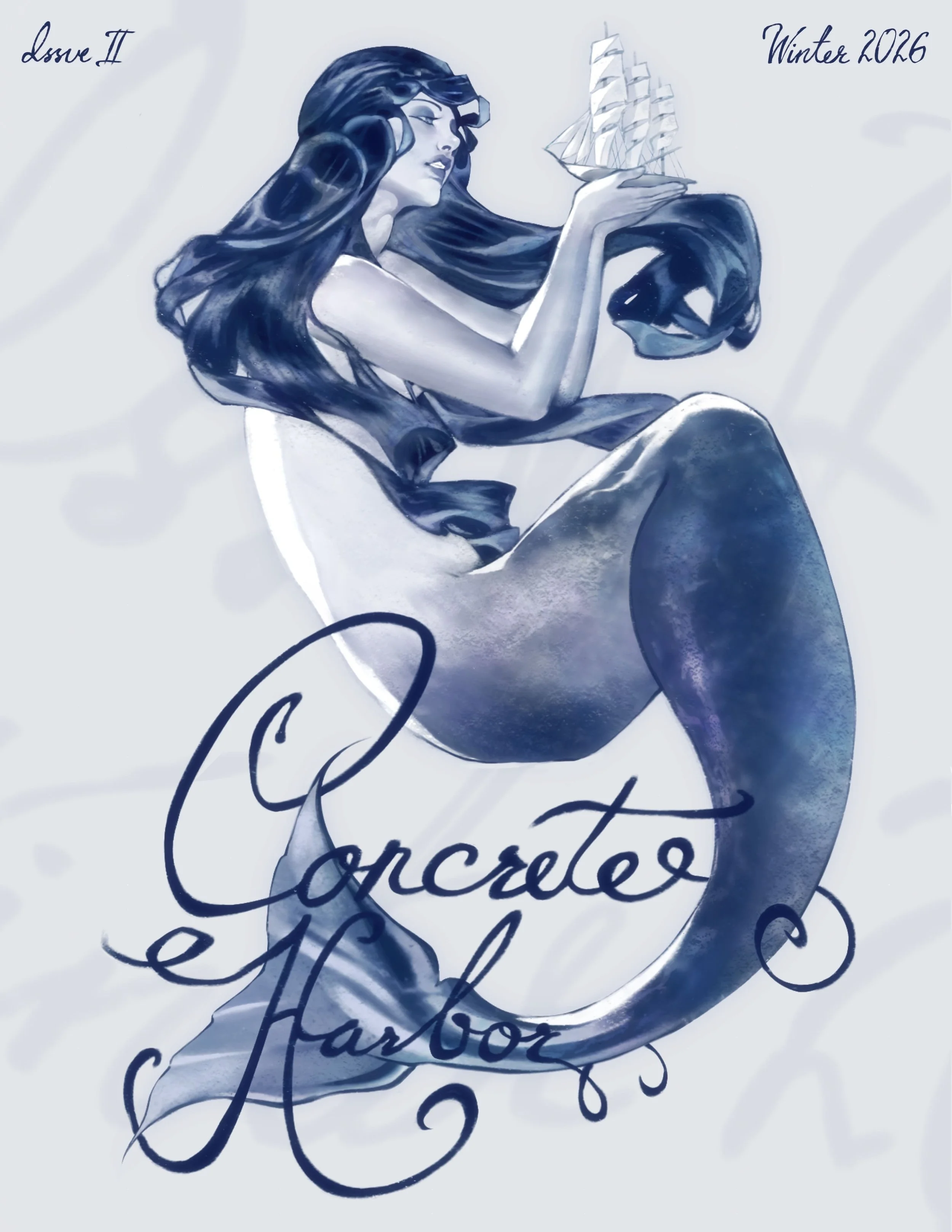 The cover of Concrete Harbor Magazine's second issue.