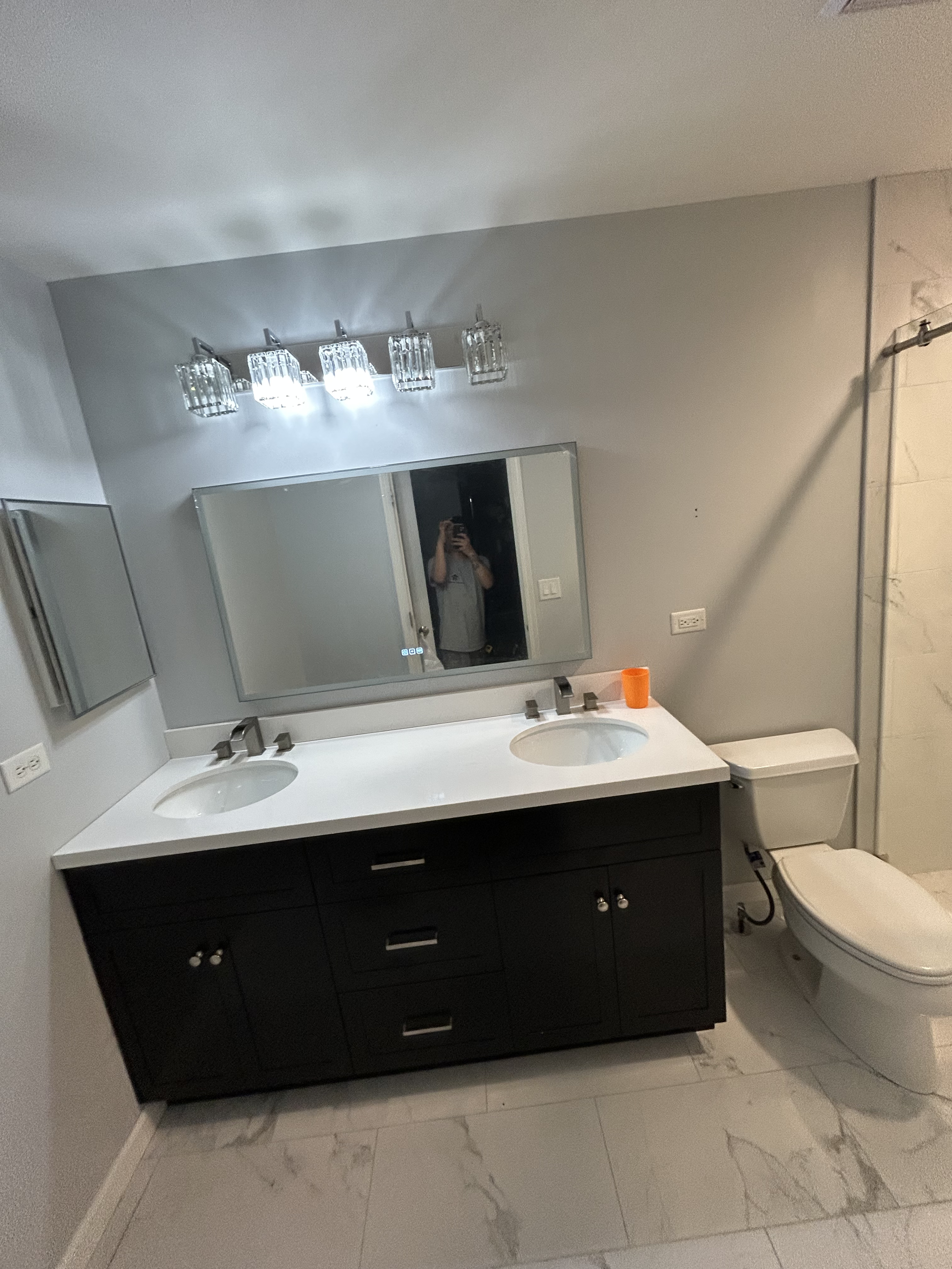 Custom bathroom remodel in Lake County.