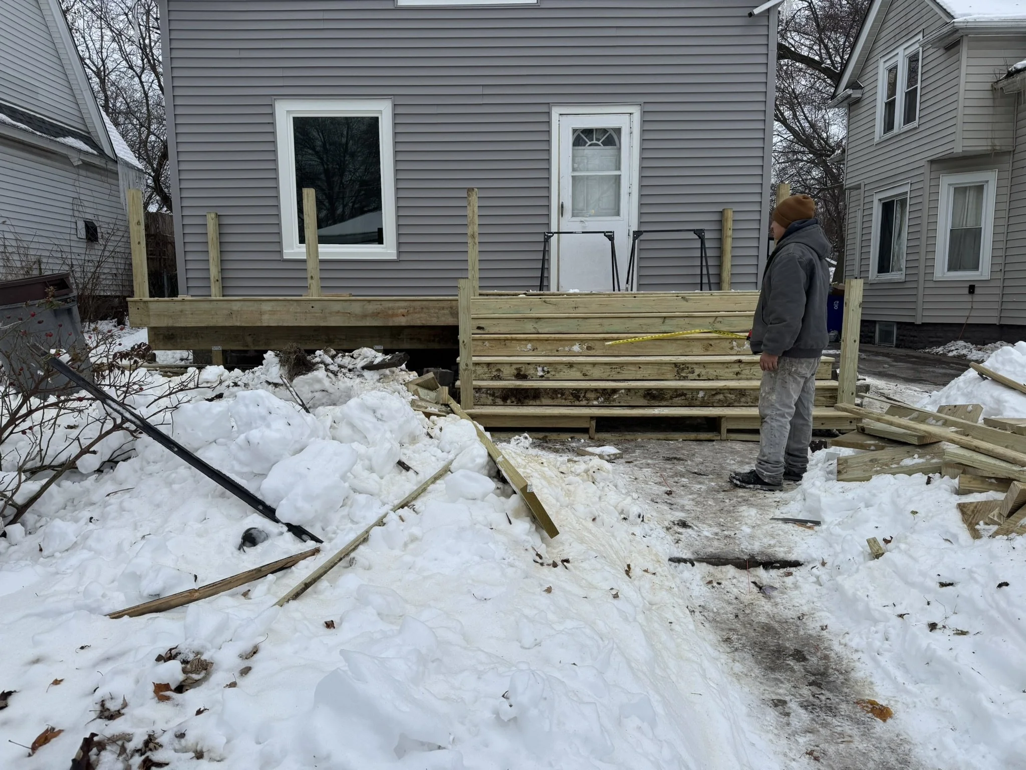 New custom deck built in Kenosha.