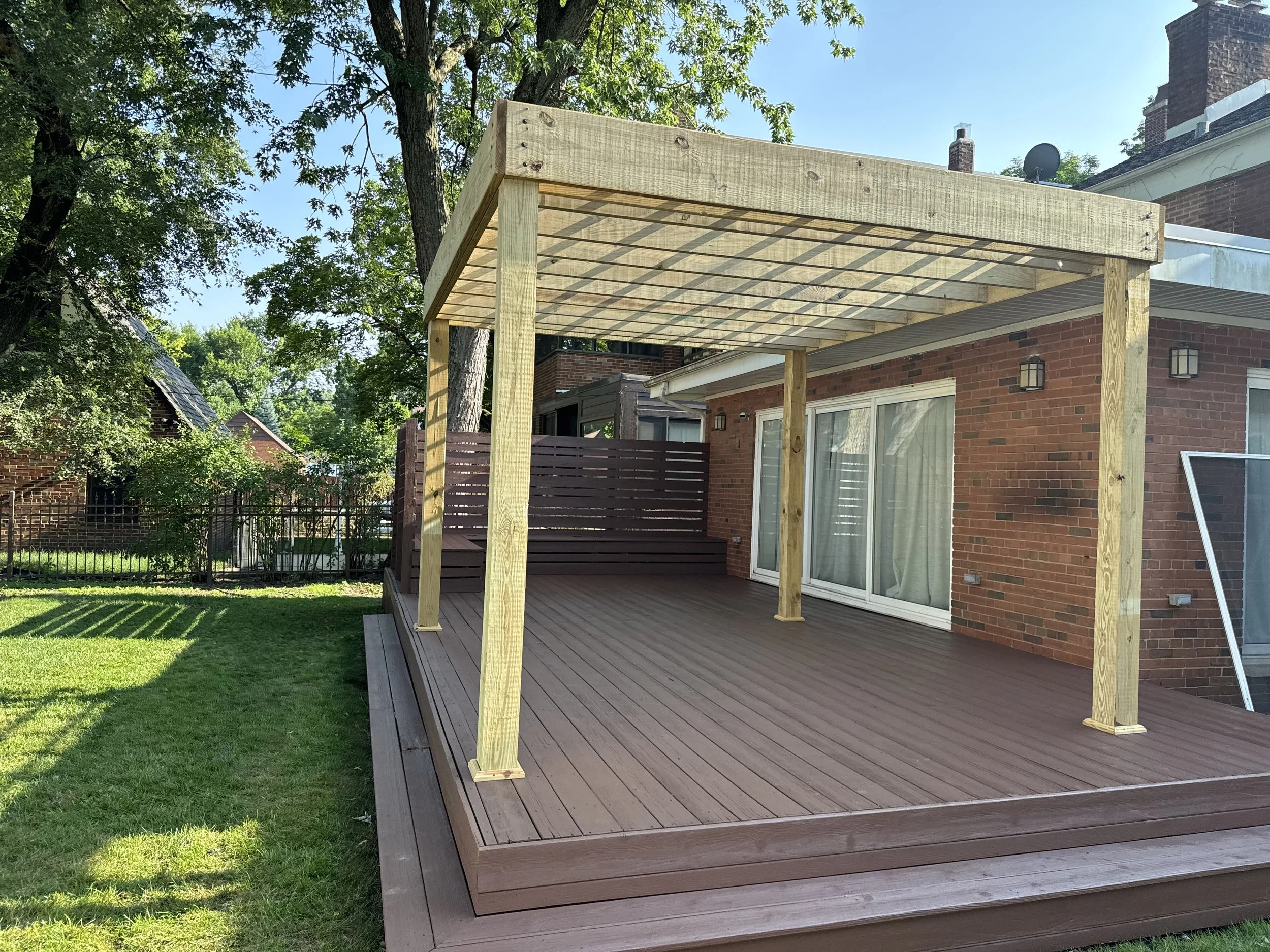 Custom Pergola Built by PALV Carpentry in Chicago, Lake County, Kenosha County, Wisconsin
