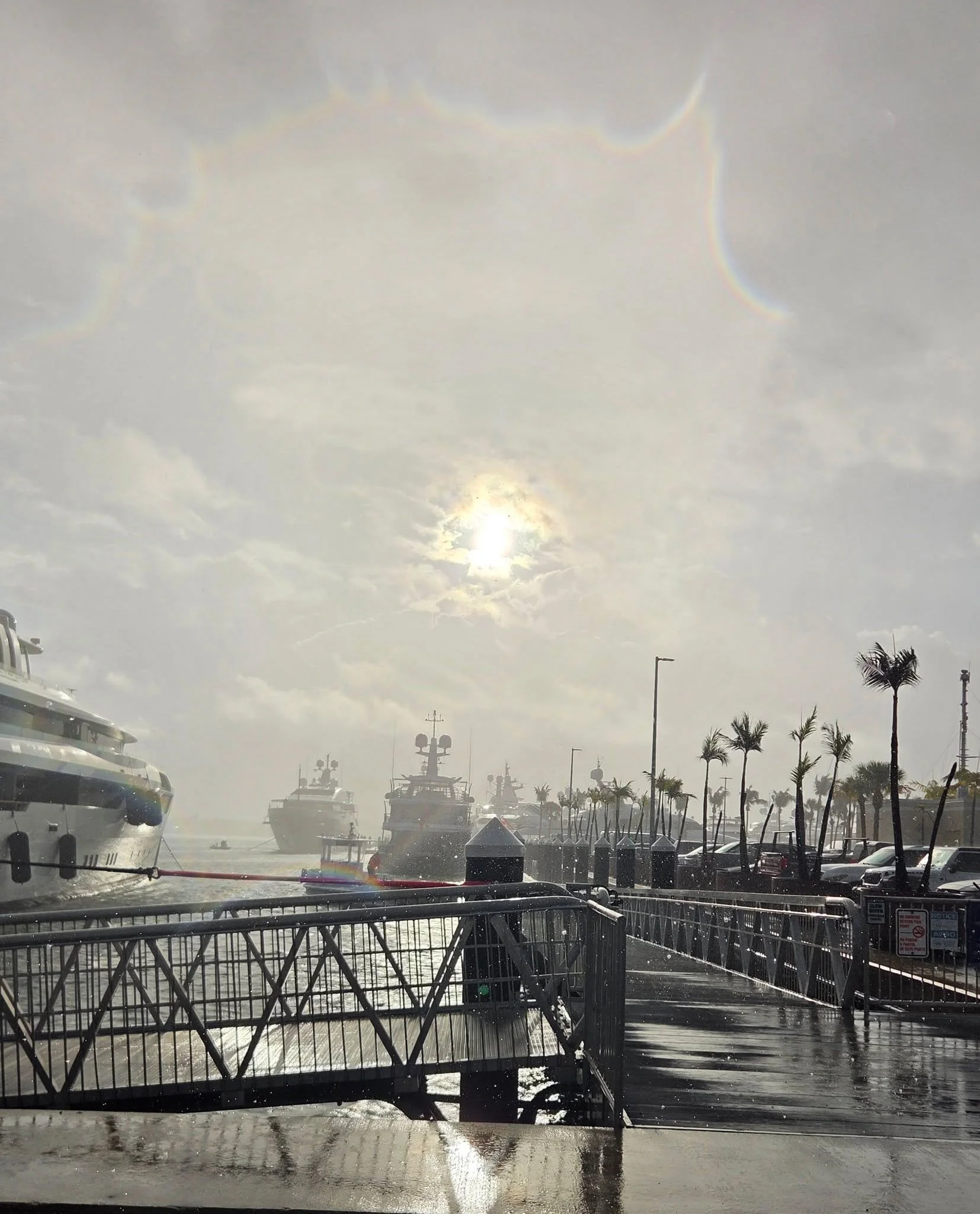 Today at work, I was blessed to feel the rain on me and the warmth of the sun at the same time.... Can you see the rainbow lined clouds... Blessings... One Spirit...