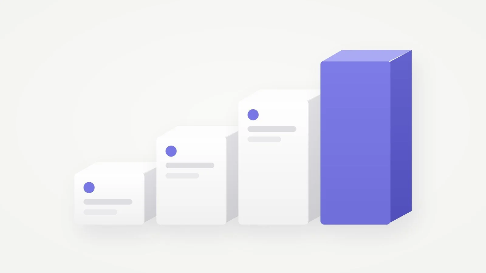 Rising stack of price tiers representing how to price agency services