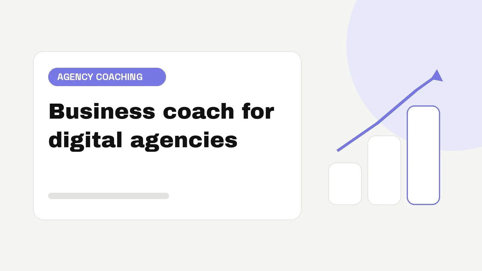 Rising bar chart representing business coaching for digital marketing and SEO agencies