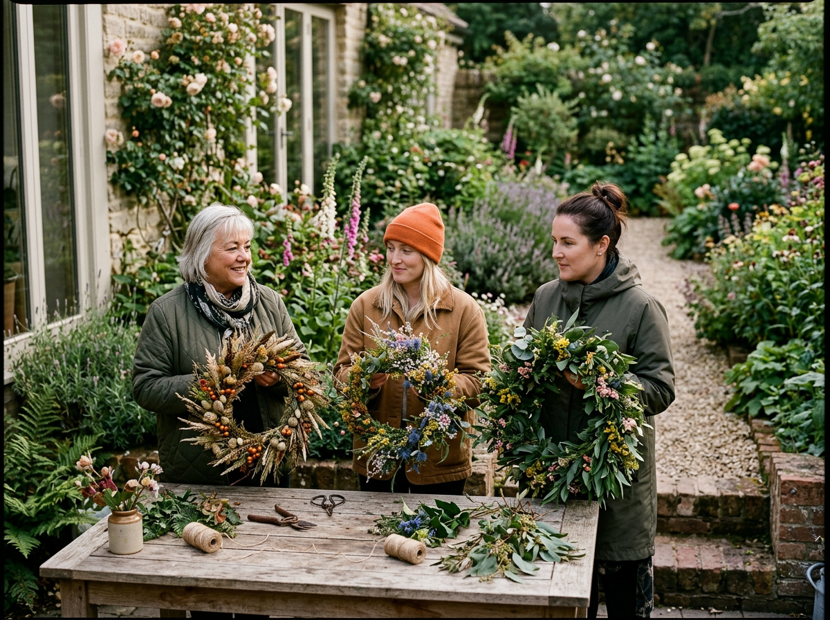 Autumn Wreath Making Workshop @ Knockrose Garden Studio - Sat Sept 19 2026