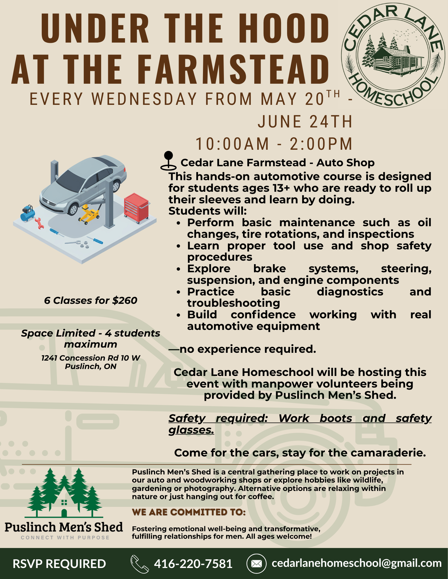 Under the Hood at the Farmstead (May 20th - June 24th)