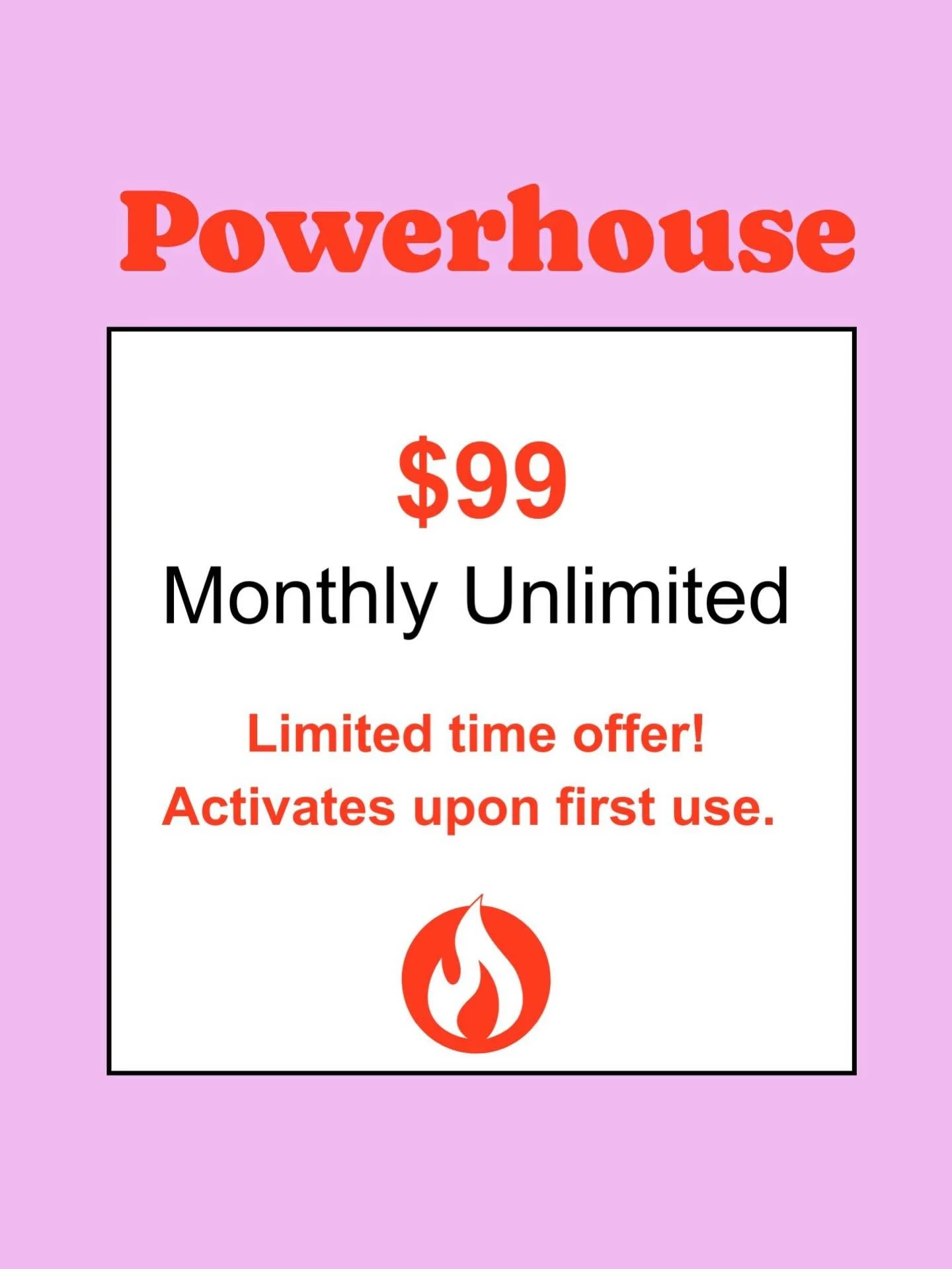 ✨ $99 Unlimited Monthly ✨

AVAILABLE FOR A LIMITED TIME!
Move your body.
Clear your mind.
Feel strong. Feel calm. Feel like yourself again.

Our $99 unlimited monthly is here to support you &mdash; whether you&rsquo;re restarting, building consistenc