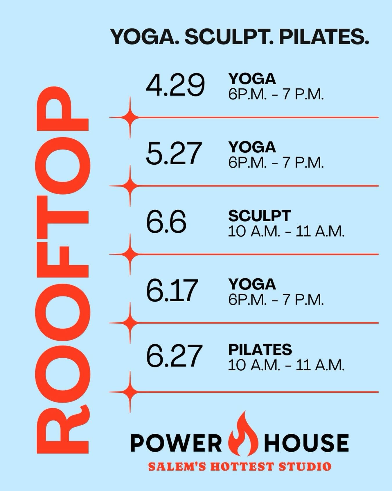 Drop an emoji in the comments if you&rsquo;re ready for rooftop classes!☀️🌅🙋&zwj;♀️💃🏽 😎