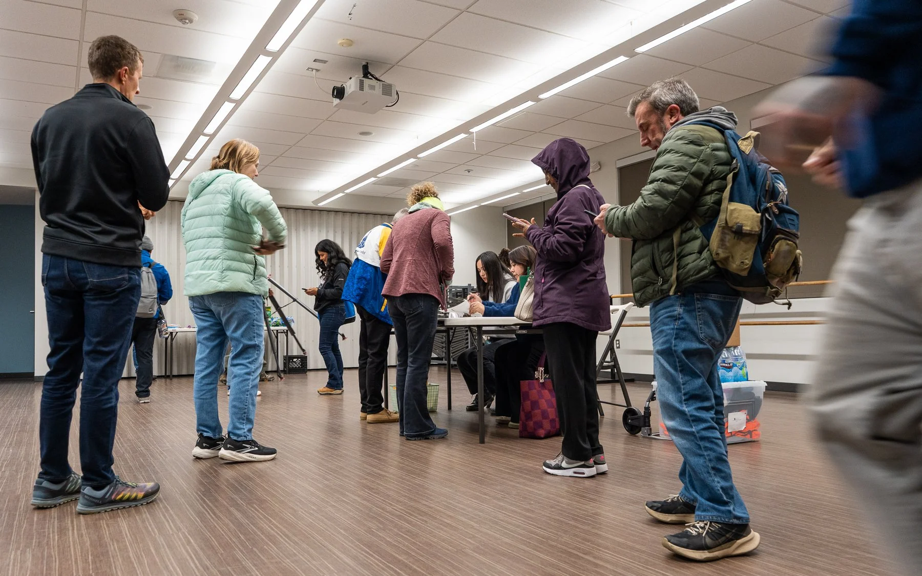 Early morning volunteers