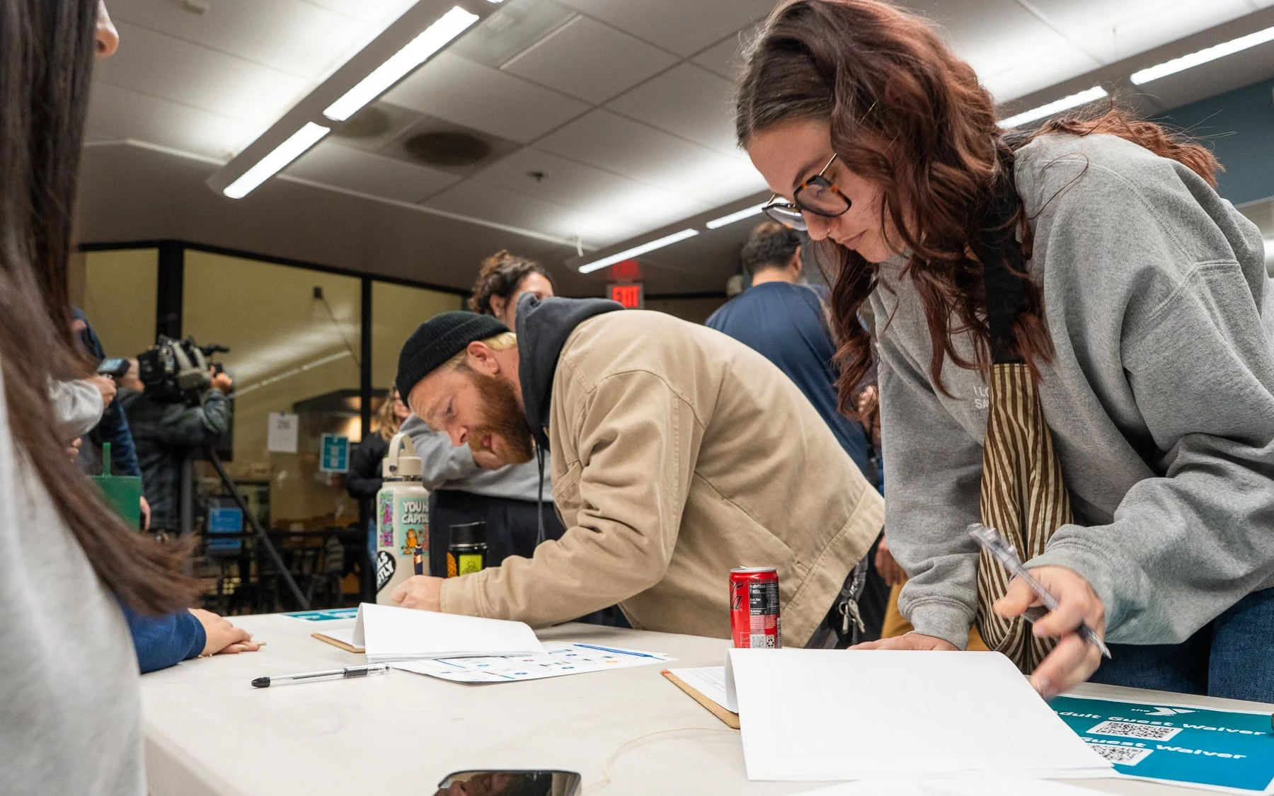 Early morning volunteers