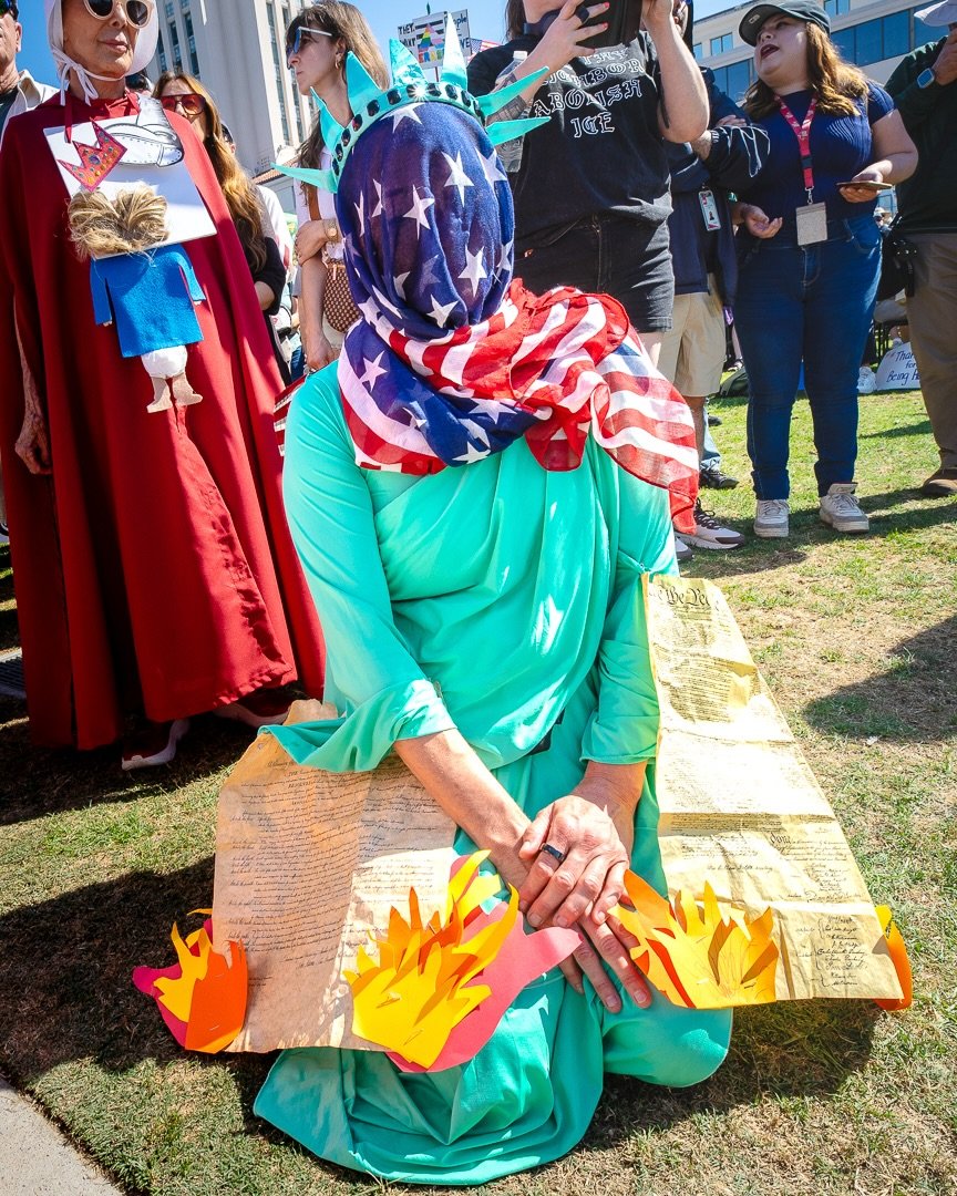 The third nationwide &ldquo;No Kings&rdquo; protest swept across San Diego County Saturday, with tens of thousands of protesters &mdash; young and old &mdash; unifying across a wide range of issues against President Donald Trump&rsquo;s administratio