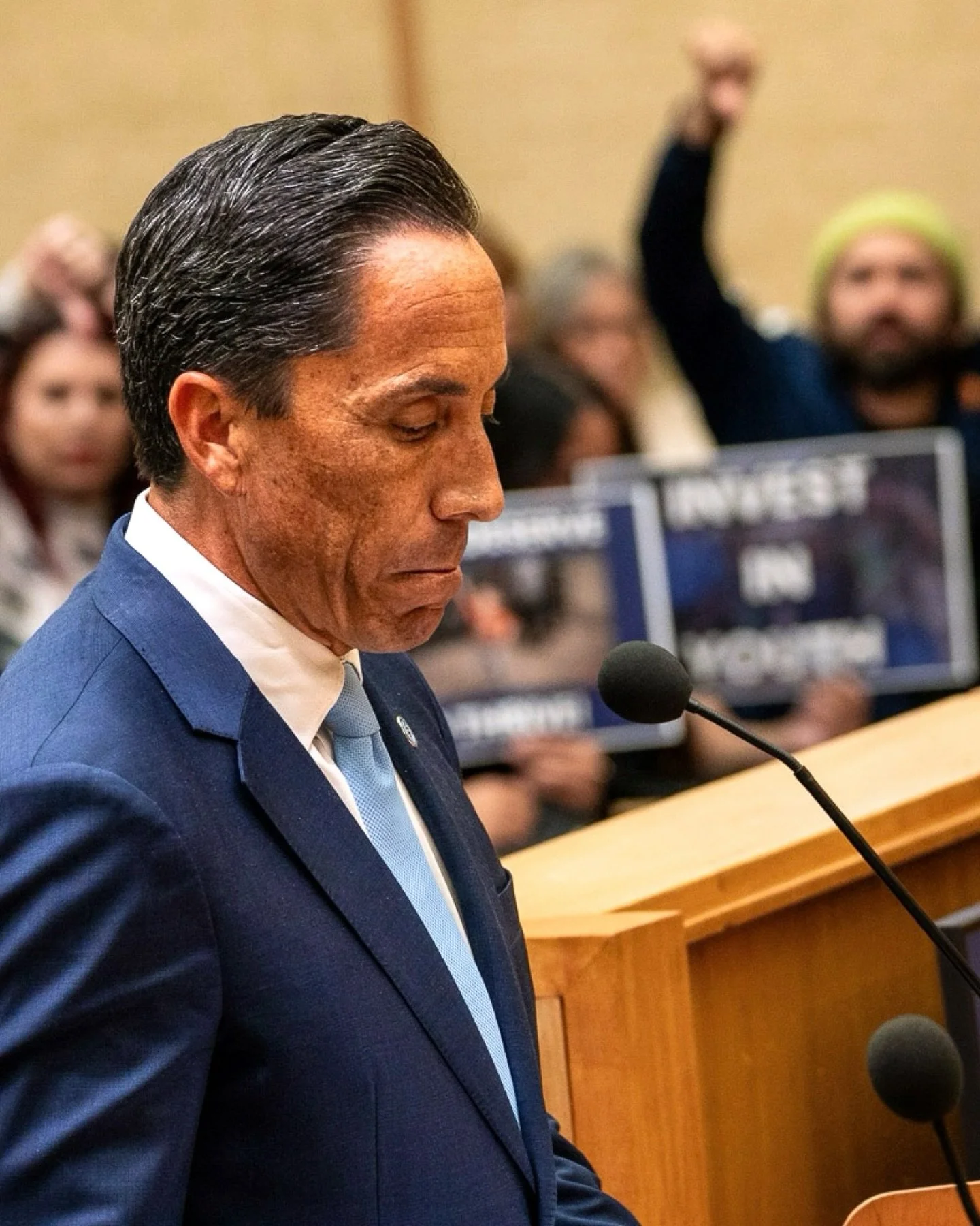 San Diego artists have come out in force against Mayor Todd Gloria&rsquo;s proposed budget, which would eliminate funding for the arts entirely.

Speakers called on the city council to vote against the budget proposal. The crowd booed Gloria during a