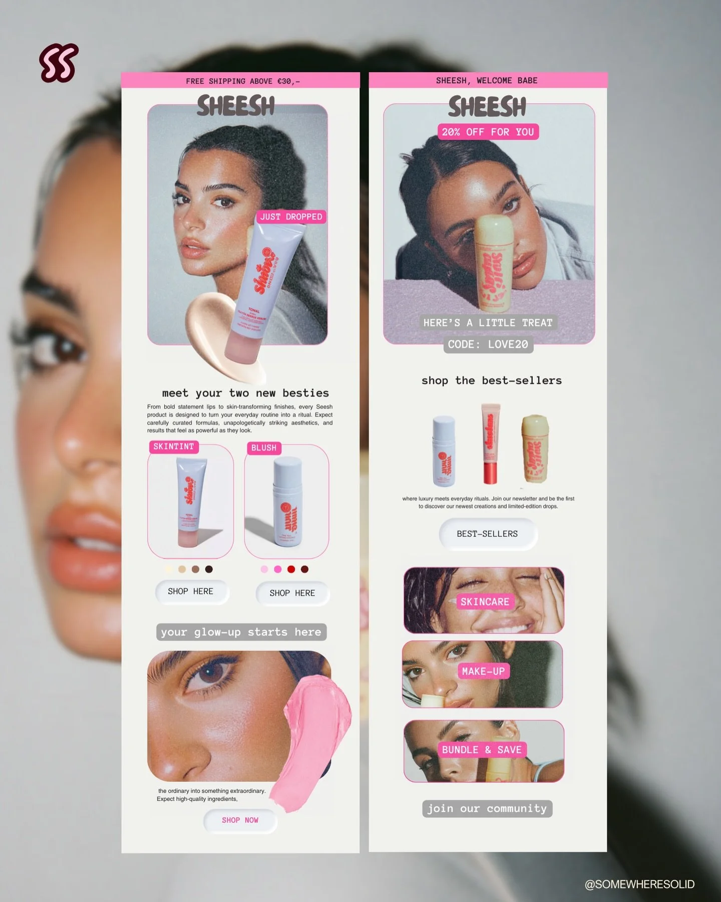 E-commerce emaildesign🧚🏼&zwj;♀️

Designed in @canva 
Model afbeeldingen + producten geprompt met @midjourney 

 

#emailmarketingdesign #emaildesign #emailmarketing