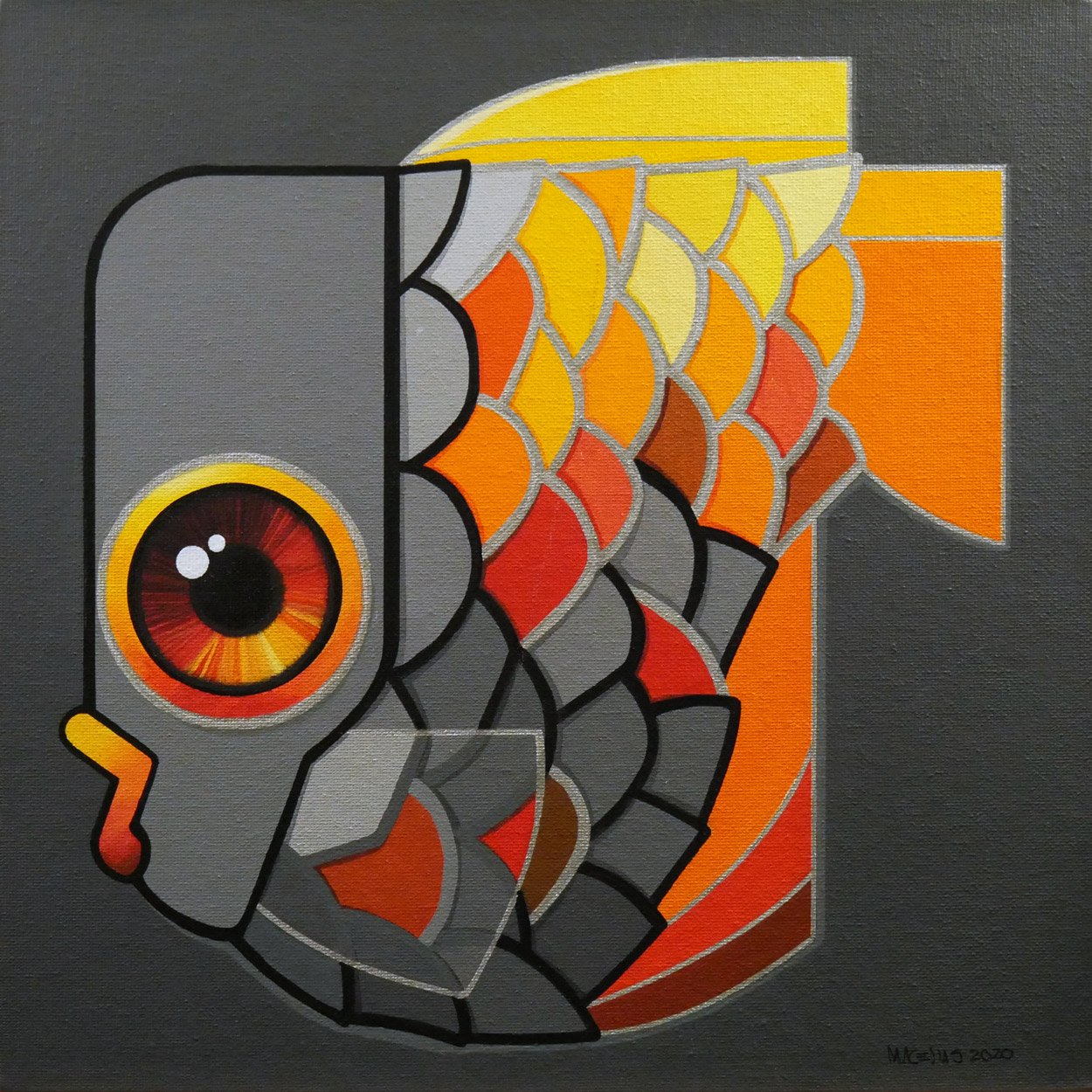 BARTOLO - Red-Orange Fish by Macedias