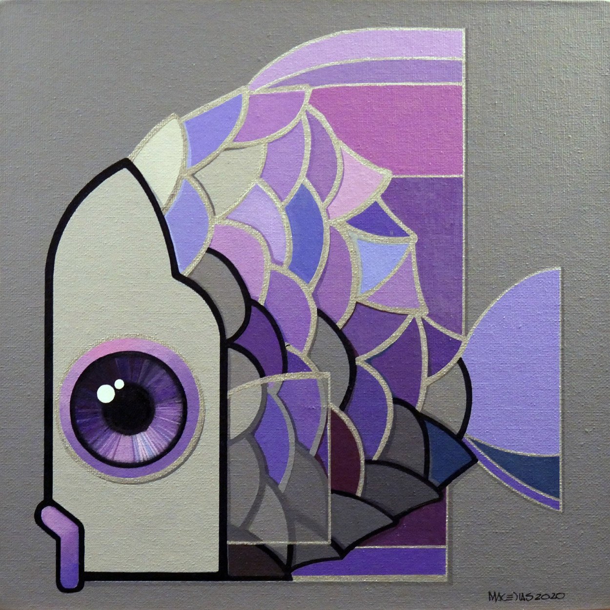 PETRA - Violet Fish by Macedias