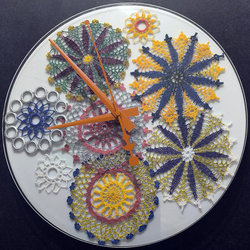 Crochet -  - Relógio 32 cm