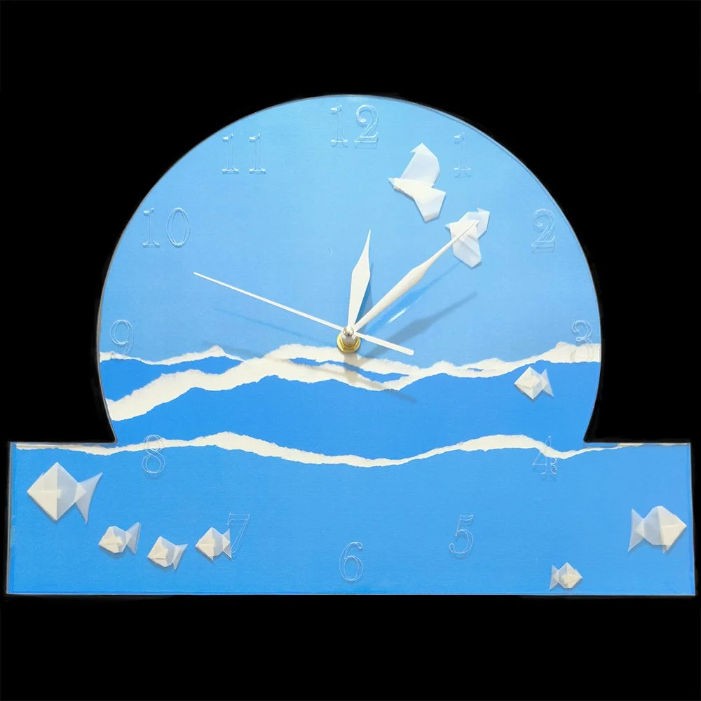 Azul do Céu, Azul do Mar - Relógio 40 x 30 cm