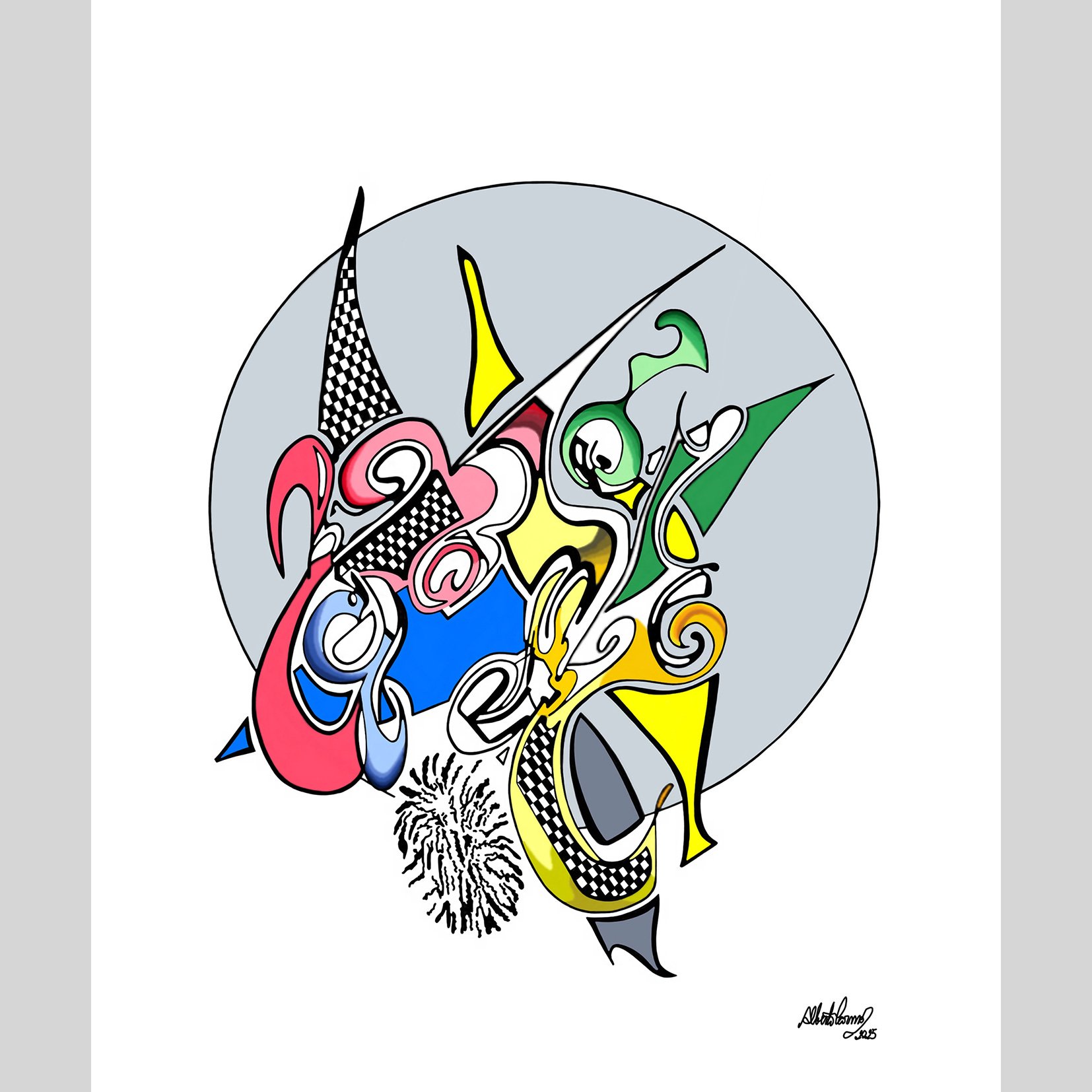AC-036 Digital Art - Acrylic Print