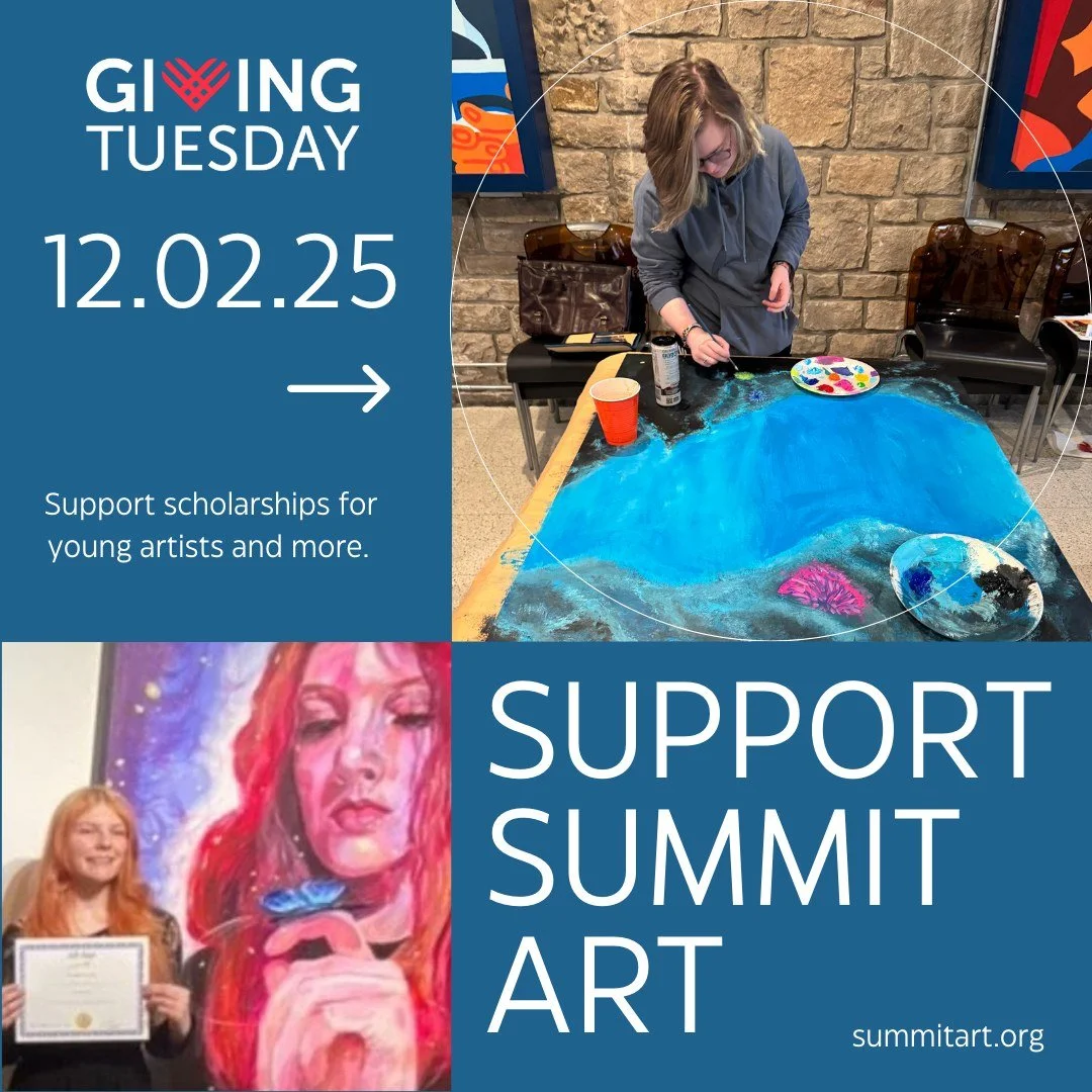 It's Giving Tuesday! Help is in elevating the next generation of young artists. Your Giving Tuesday contribution helps is provide $500 scholarships to high school seniors entering college to study fine art. Plus, it helps is expand our afterschool Su
