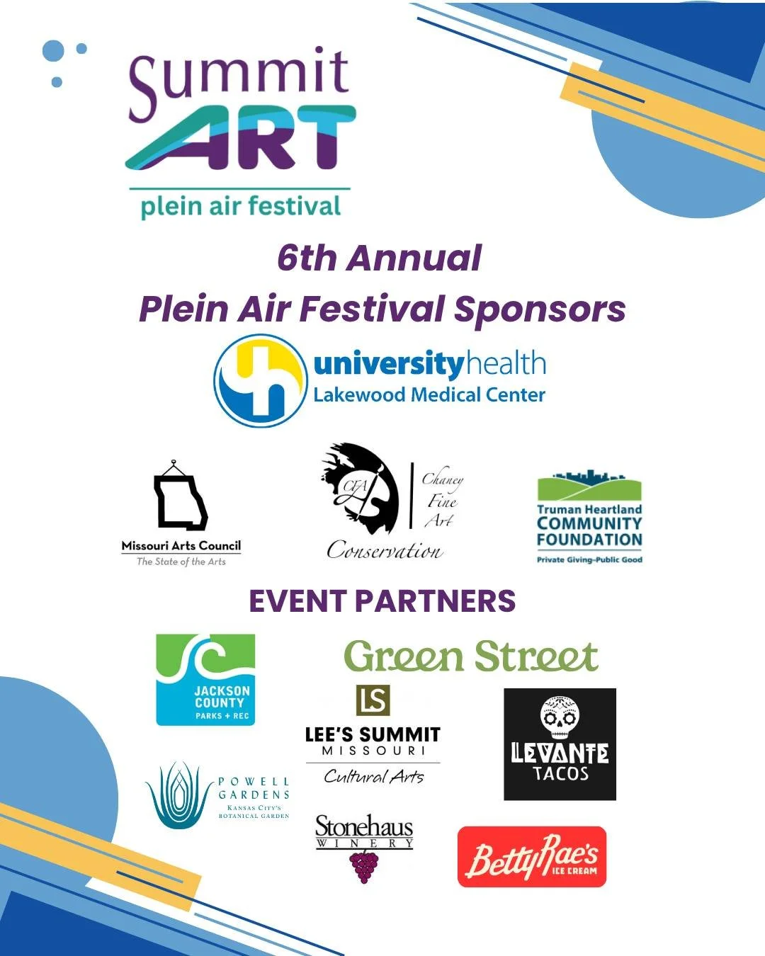 The 6th Annual Plein Air Festival in right around the corner. We're taking a moment to thank this year's sponsors

University Health - First Place Award Sponsor

Chaney Fine Art Conservation - Second Place Sponsor

 With additional support from the M