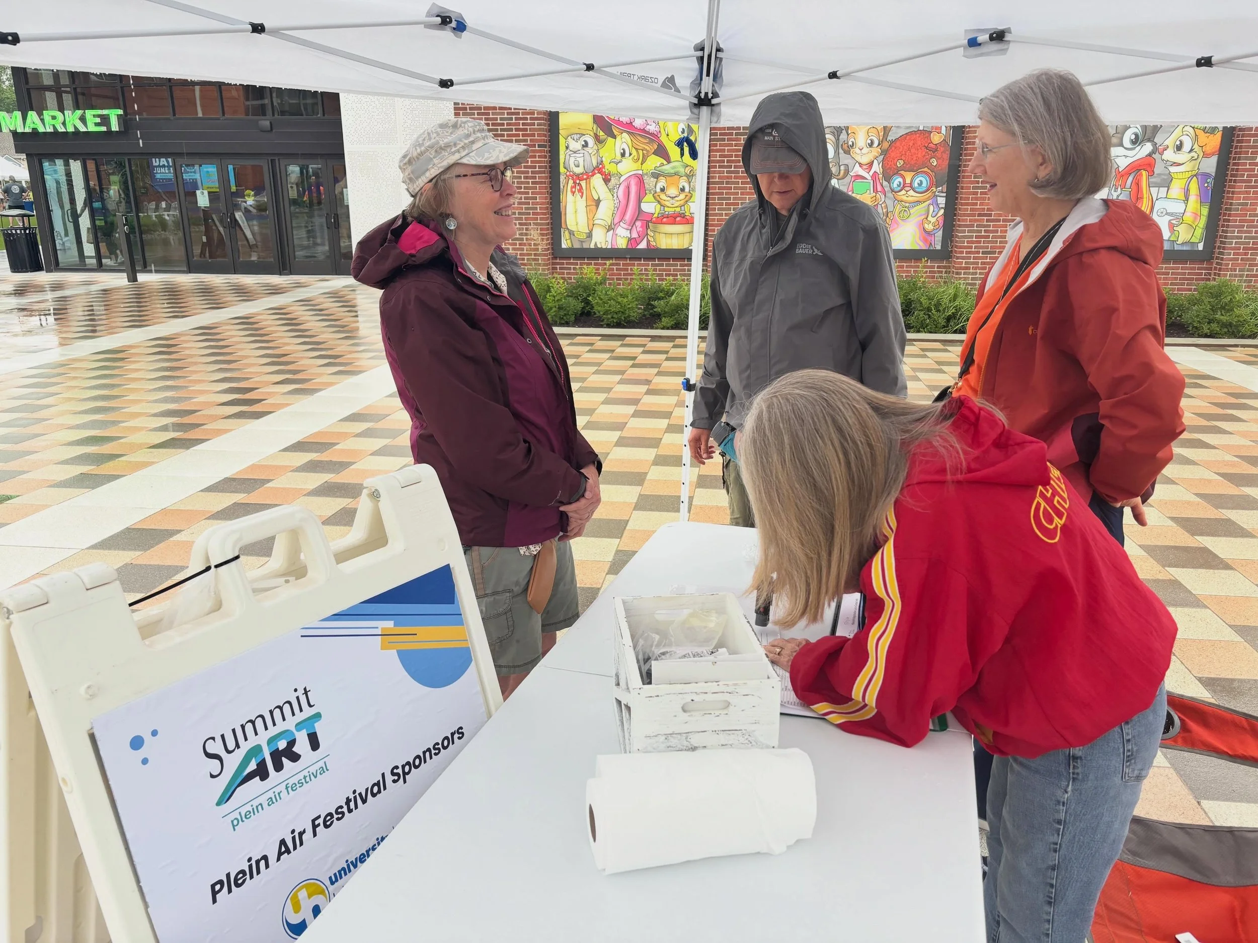Even in the rain, painters be painting. #pleinairartist #leessummit #pleinairfestival #kansascityartists
