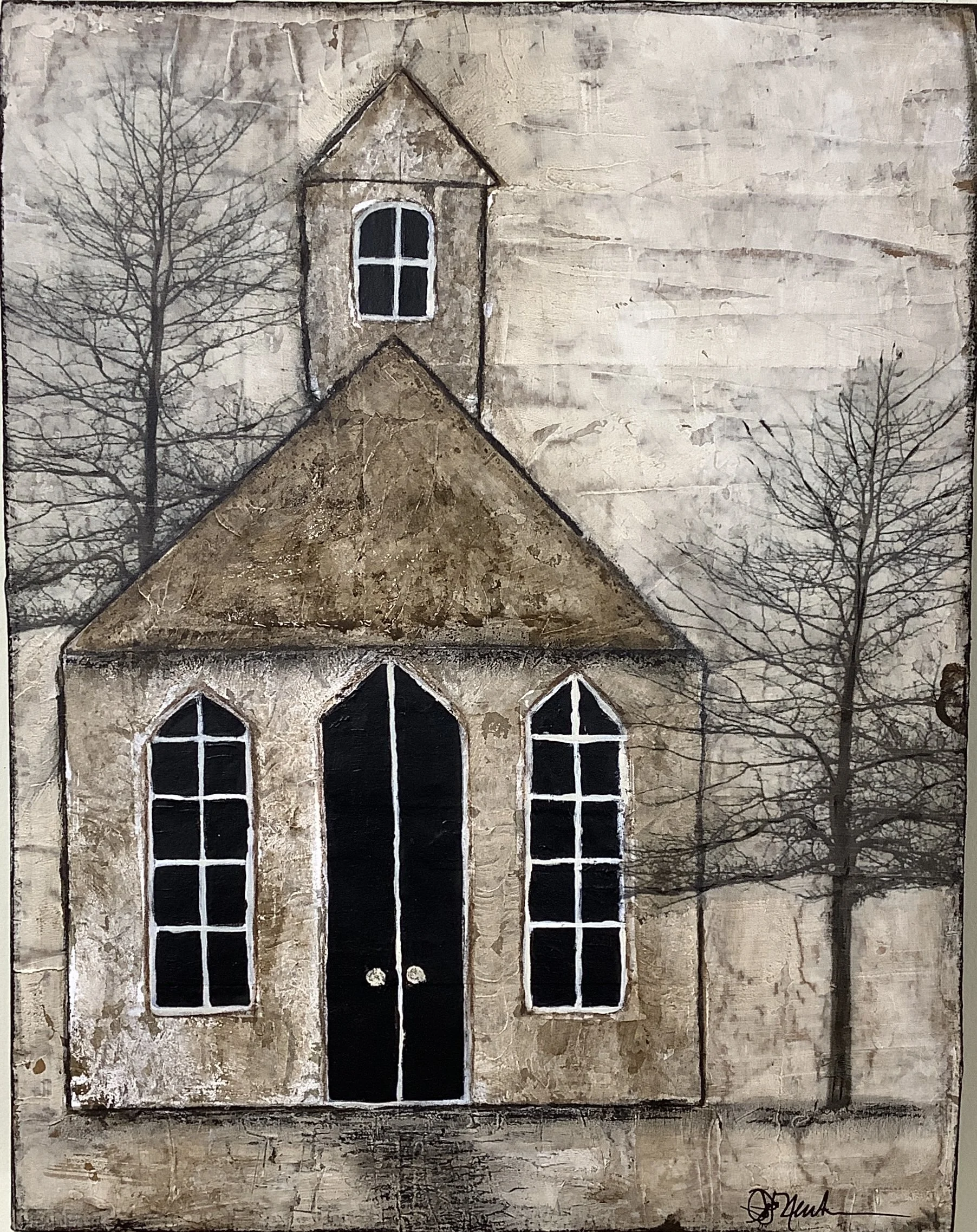 The Chapel in the Woods at Twilight