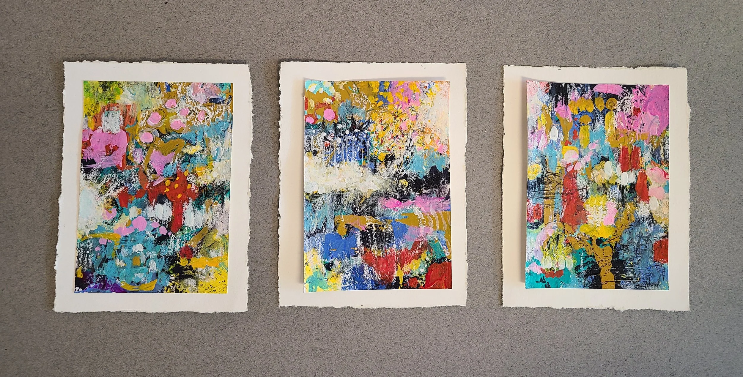 Spring Joy Triptych - Luedman
