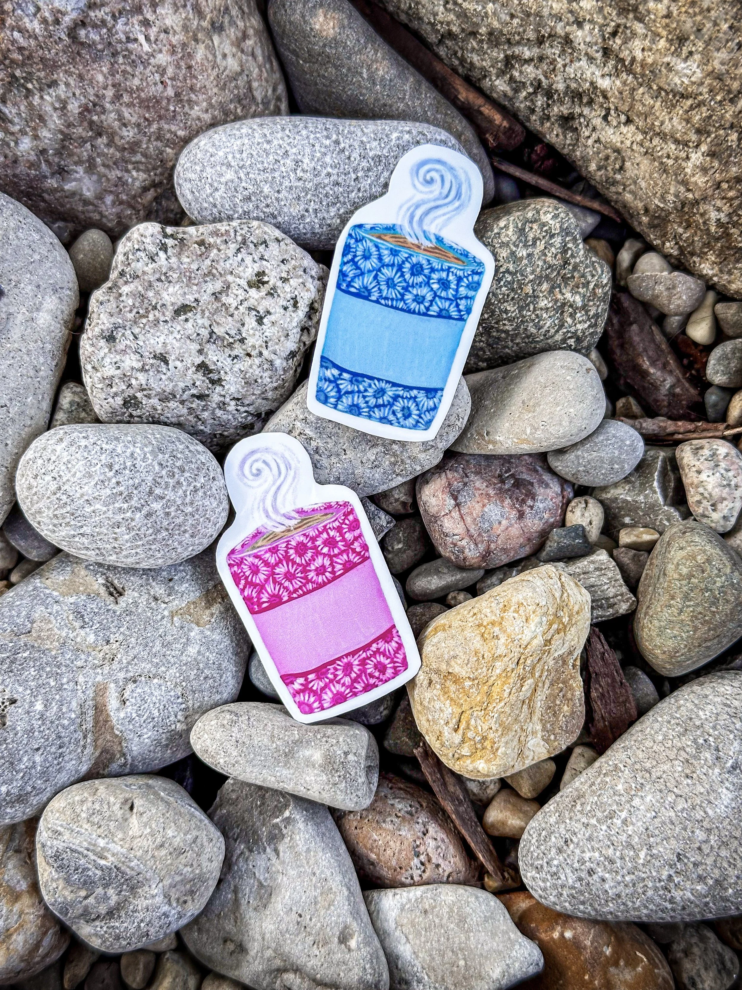 Petoskey Stone Travel Mug Mini Sticker