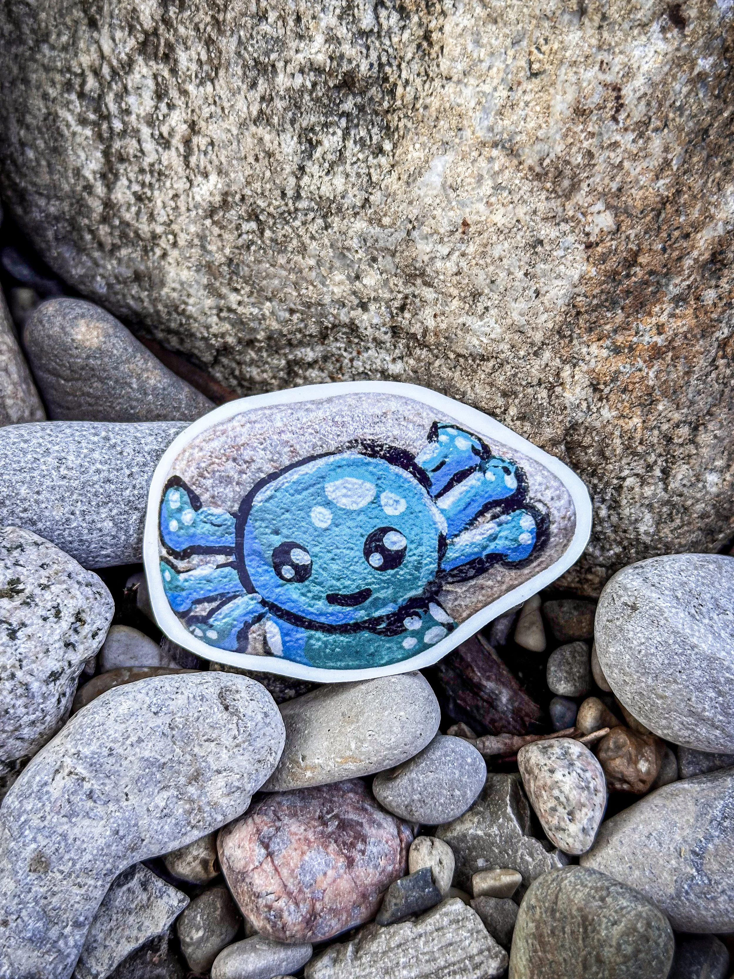 Med Blue Axolotl Rock Sticker 2.jpg