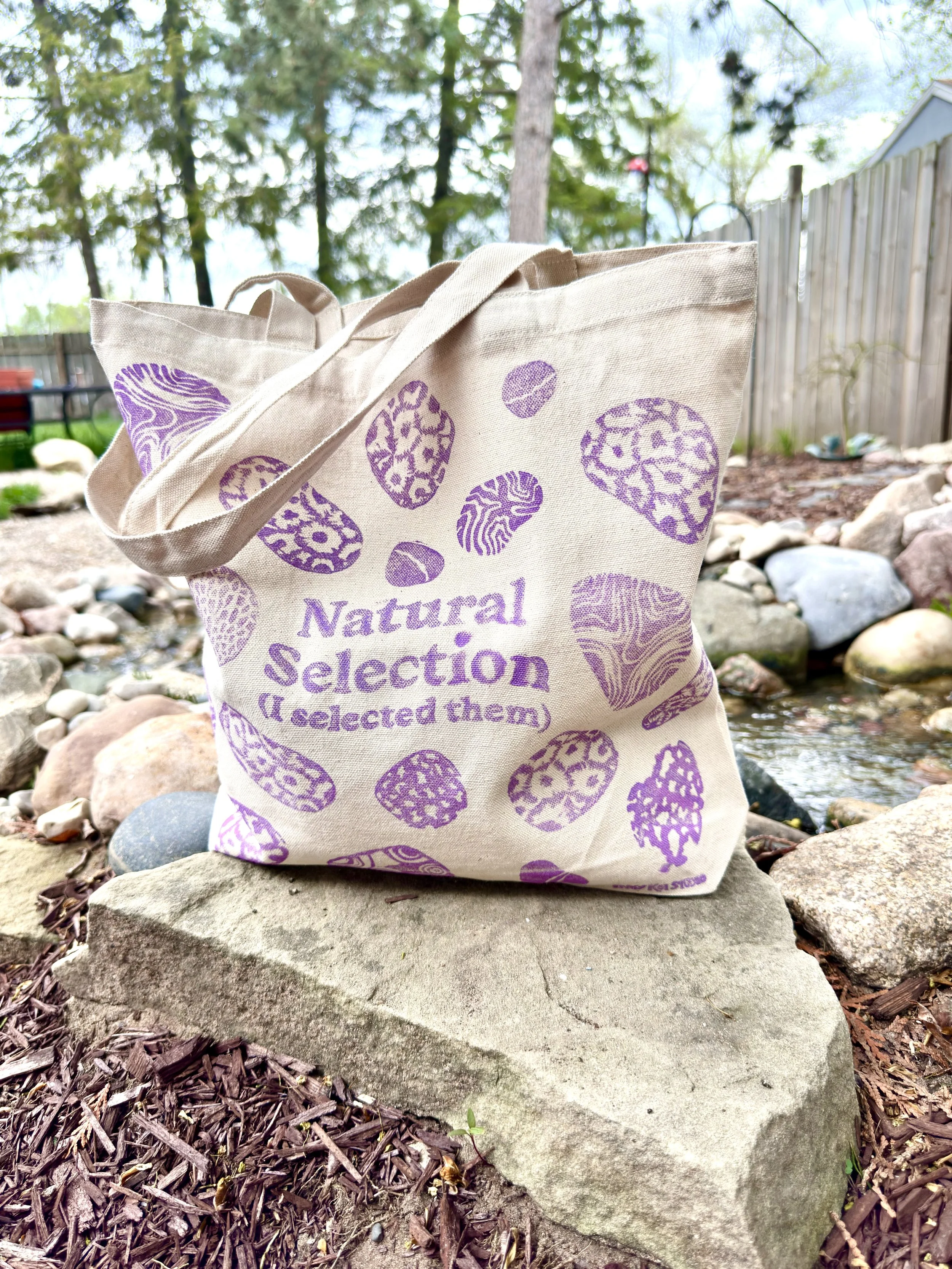 Michigan Rockhound Hand Printed Canvas Tote Bag2.jpeg