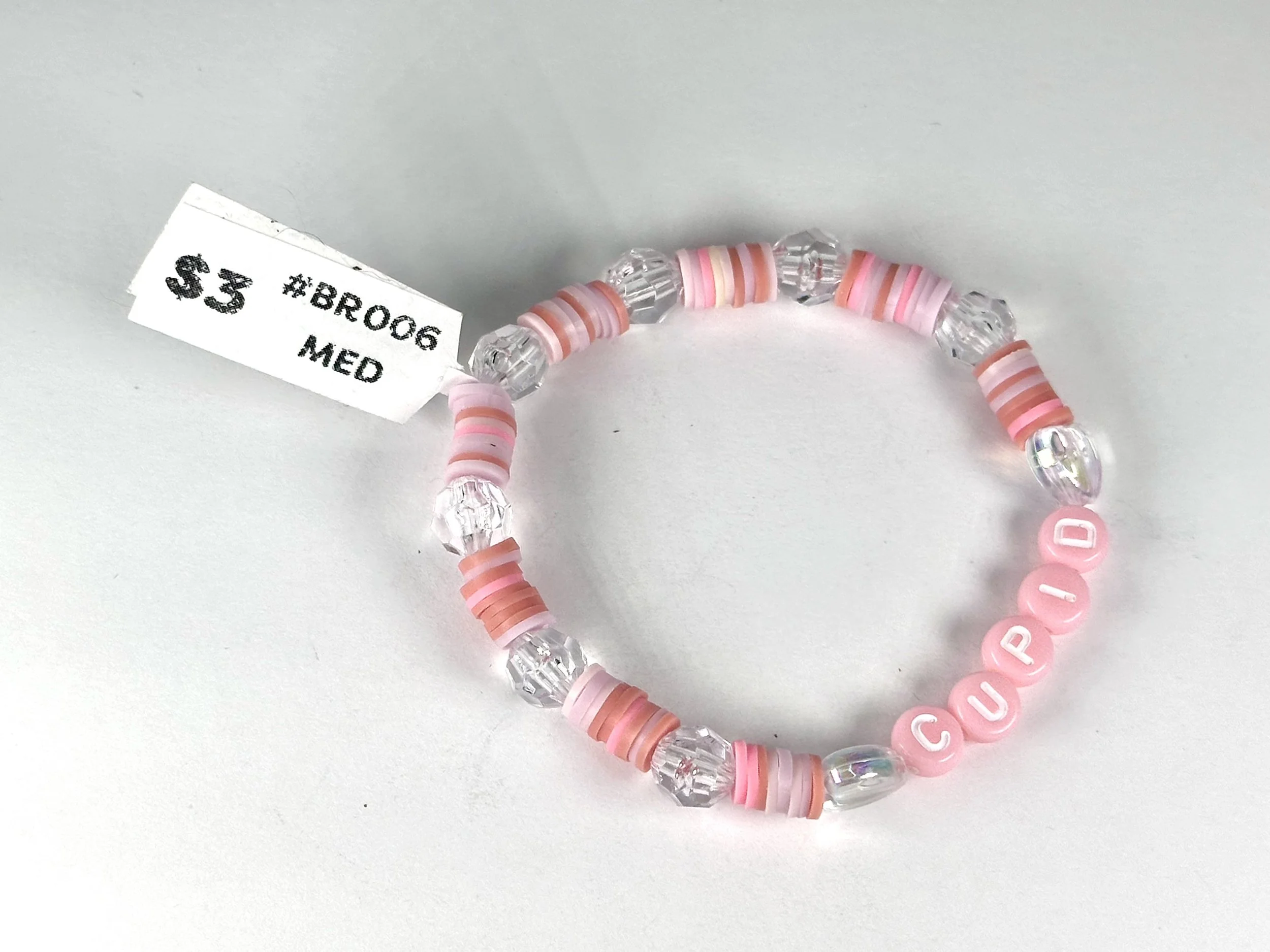 Medium "Cupid" Beaded Stretch Bracelet | Clay Beaded Bracelet