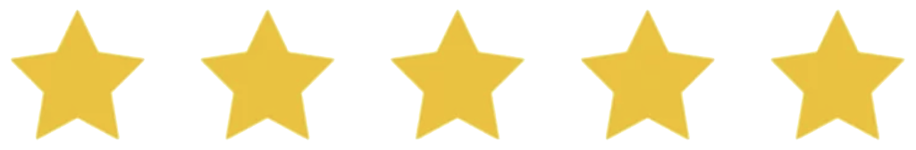 Six gold stars in a row.