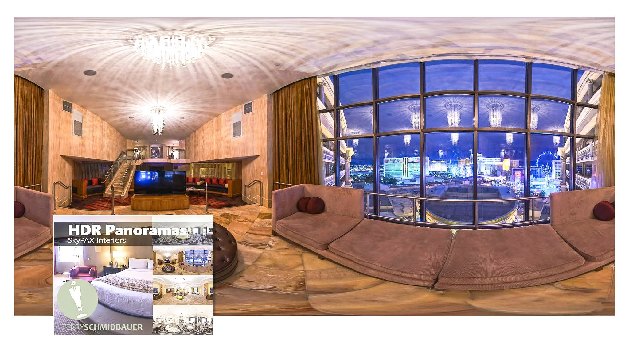 Part of a series of HDR panoramas photographed at the Bellagio in Las Vegas, Nevada.