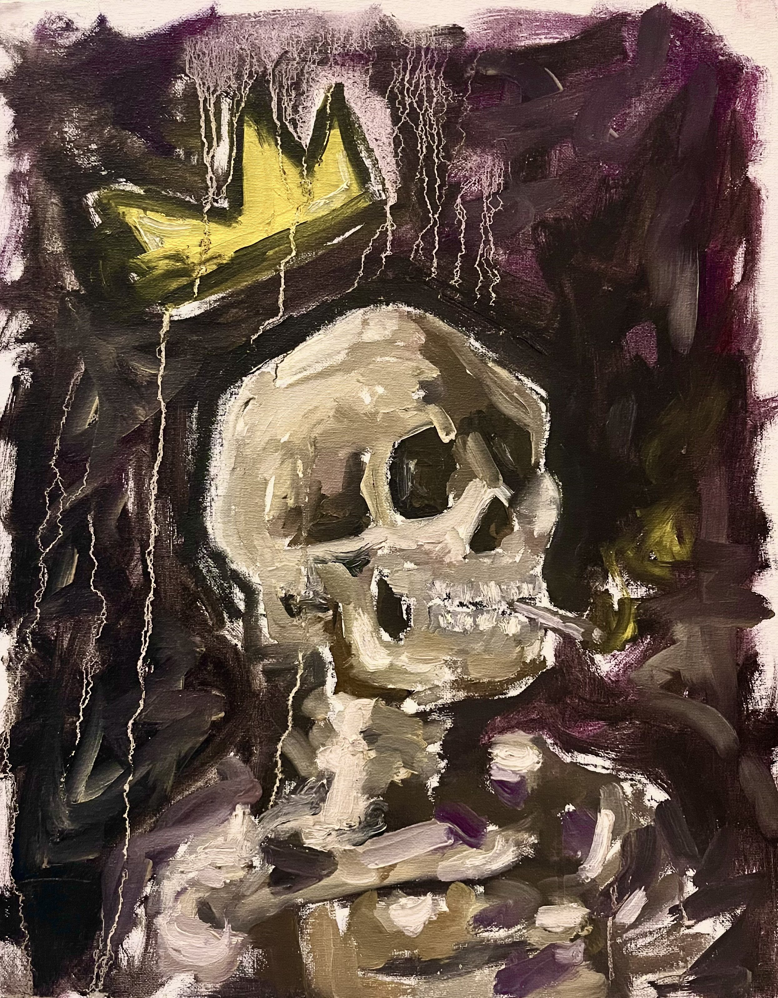 If Jean Met Vincent, oil on canvas board, 2023