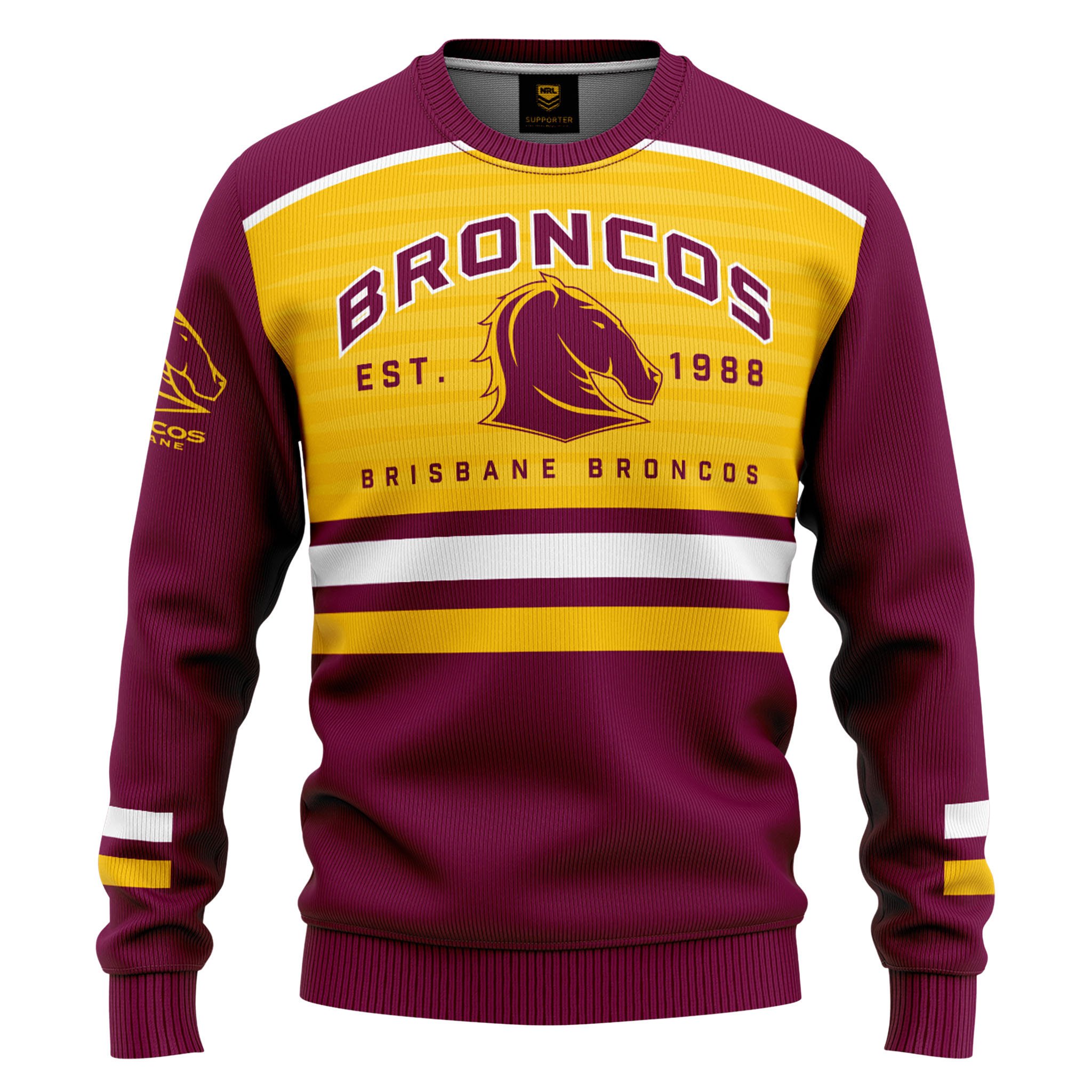 NRL Broncos Kids 'Victory' Pullover - Y2, Y3
