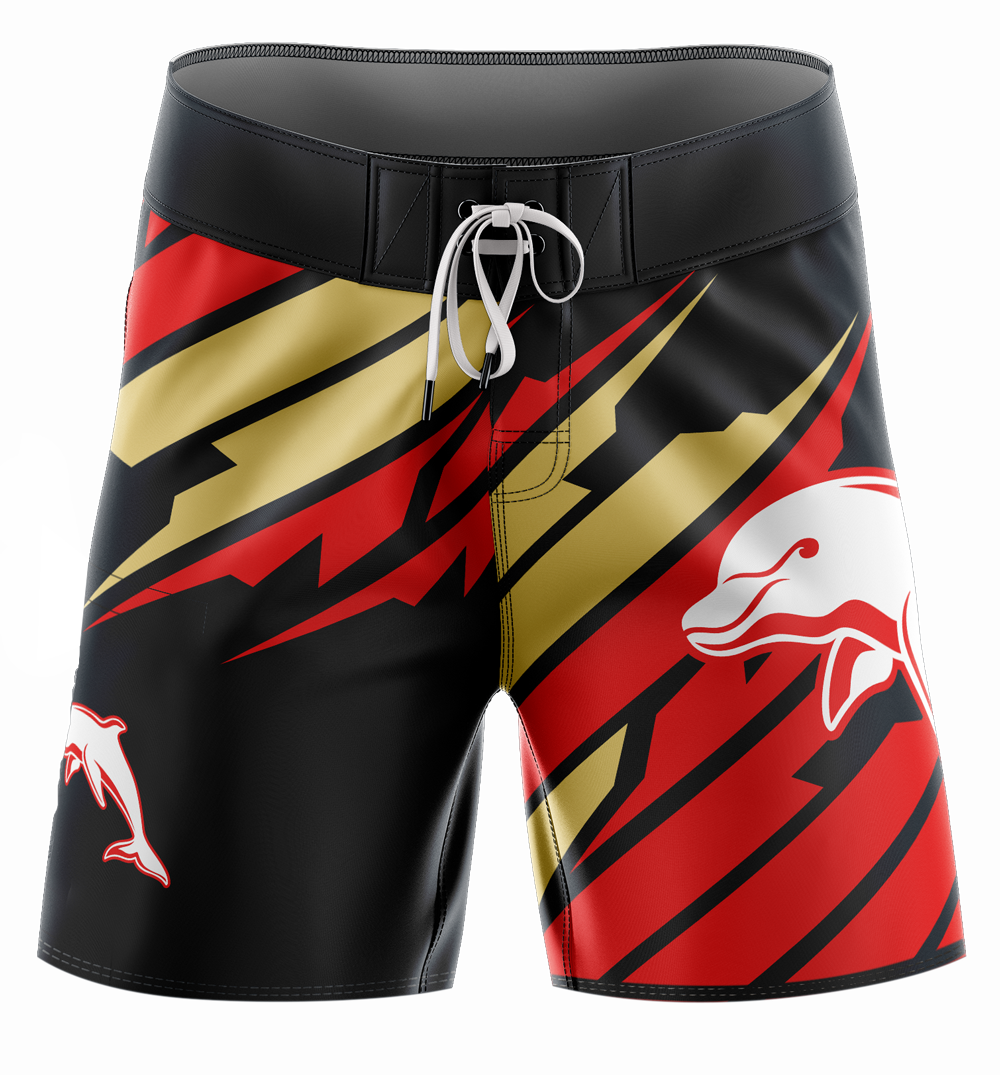 NRL Dolphins Ignition' Board Shorts - L and XL