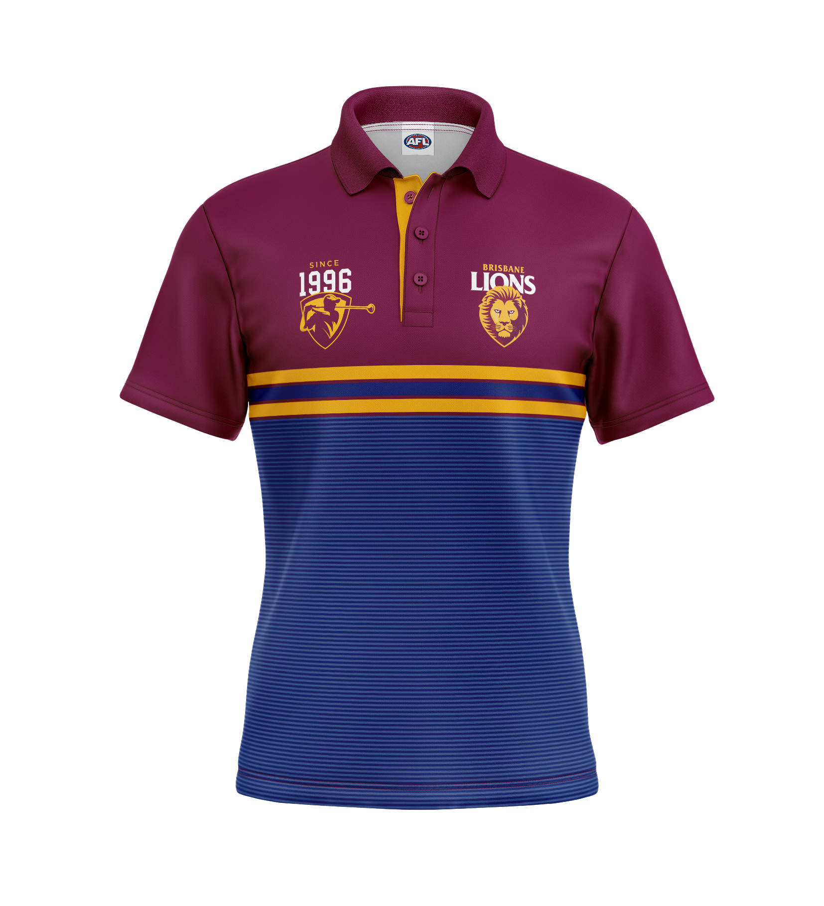 AFL Brisbane Lions 'Sandman' Golf Polo - M and XL