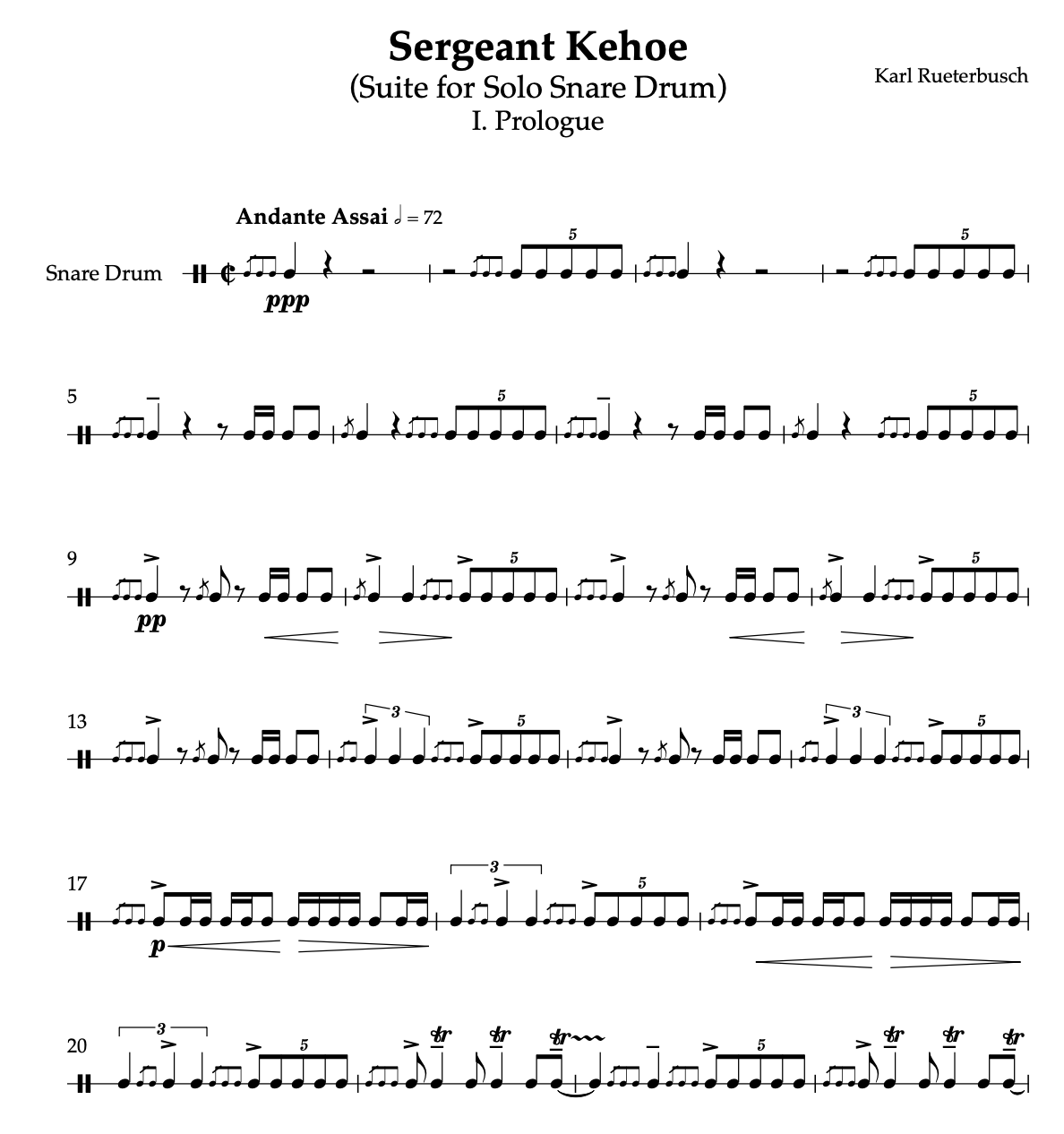 Sergeant Kehoe - for Solo Snare Drum