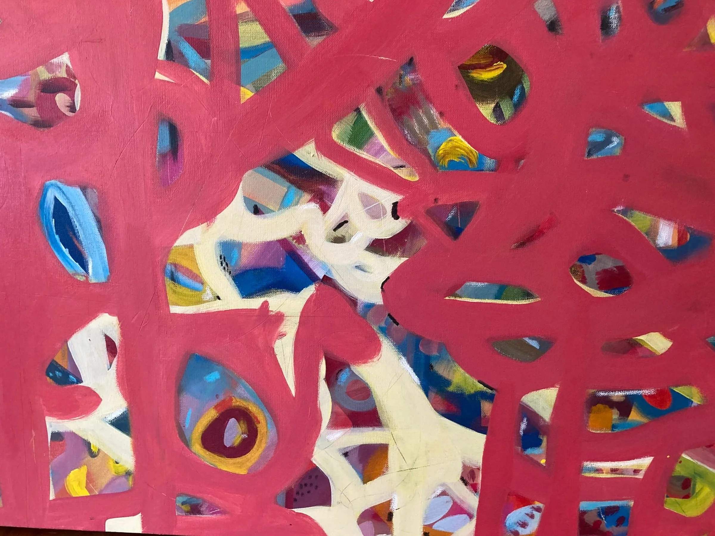 All The King's Horses And All The King's Men mixed media on gallery-wrapped canvas 
23.5" X 31.5" $250.00