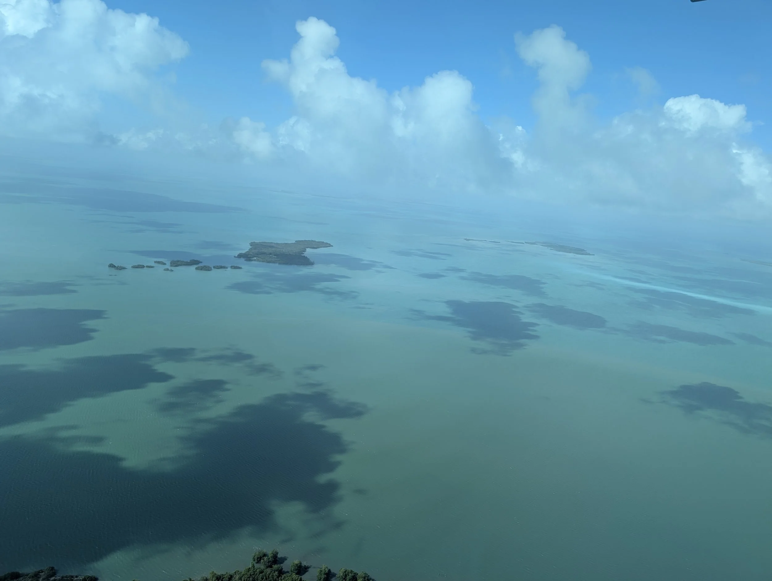 Aerial view over Belize 