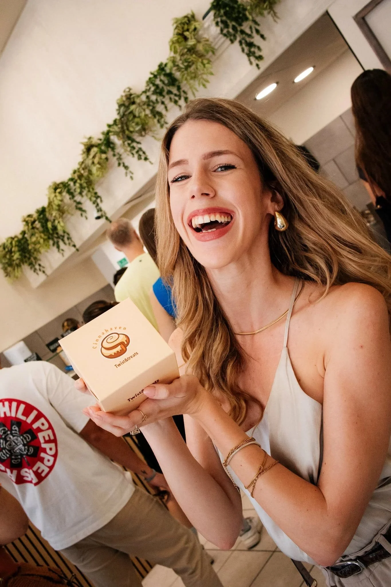 Smiling girl at Cinnahaven coffee party