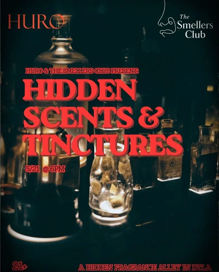 Tomorrow, Thursday the 21st, I&rsquo;ll be hosting an event highlighting one of my perfumers @hurofragrances along with The Smellers Club. 

About this event:
Join us for an intimate evening of wine, fragrance, indulgence, and community inside Son of
