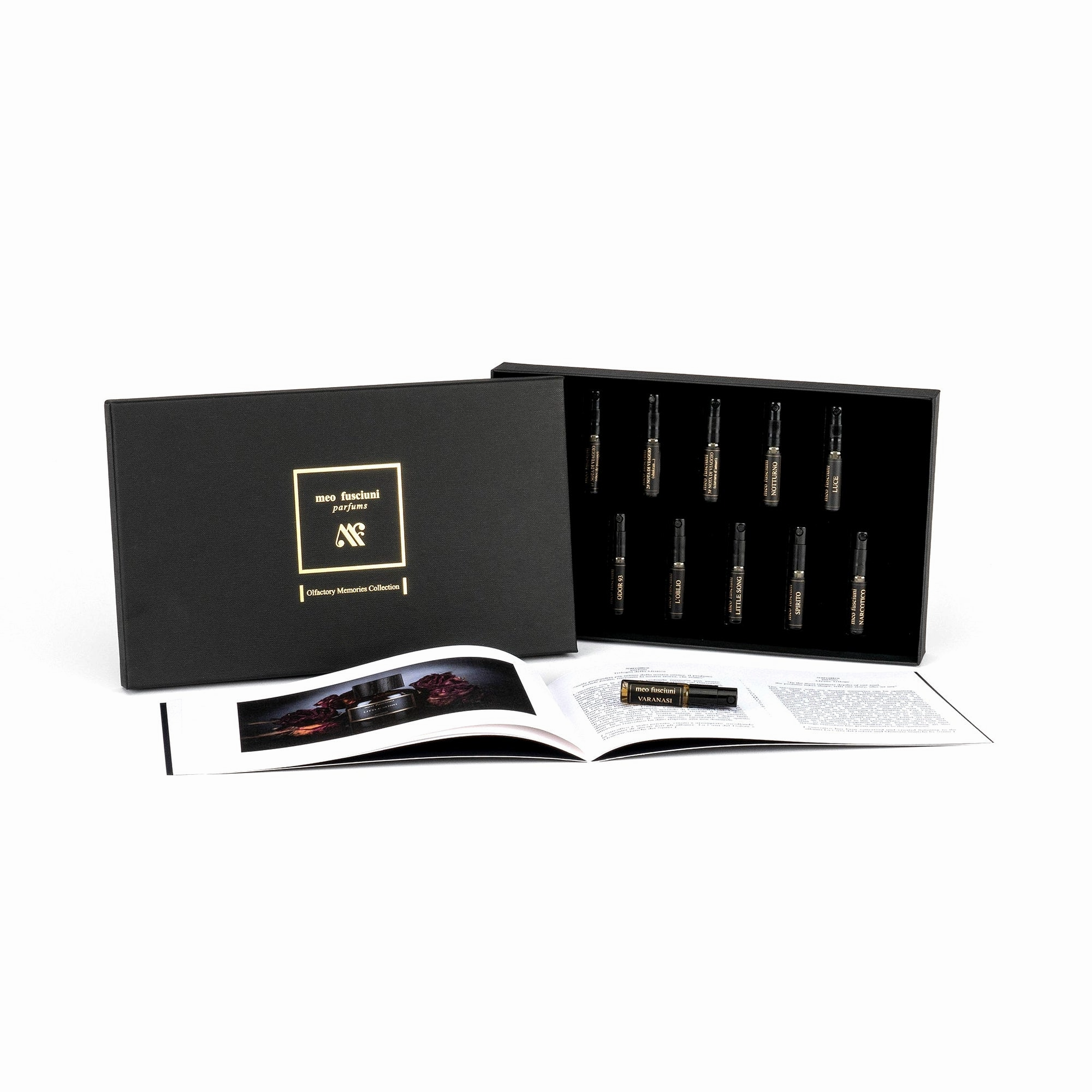 Olfactory Memories 16-piece discovery set, open box with vials